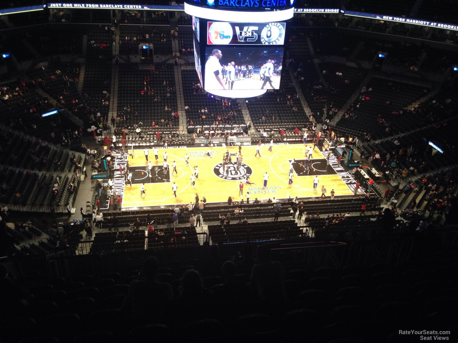 section 225, row 14 seat view  for basketball - barclays center