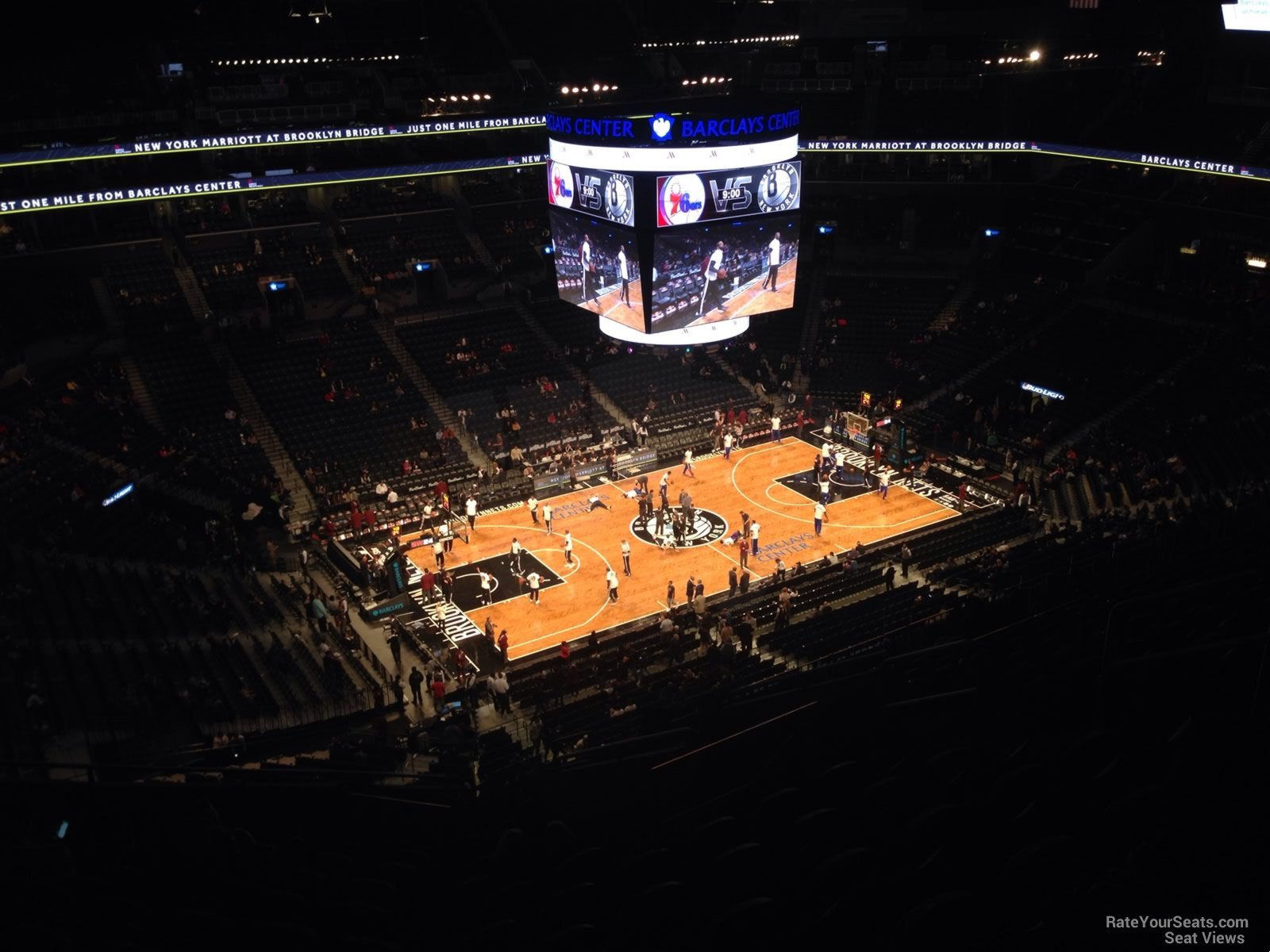 section 227, row 14 seat view  for basketball - barclays center