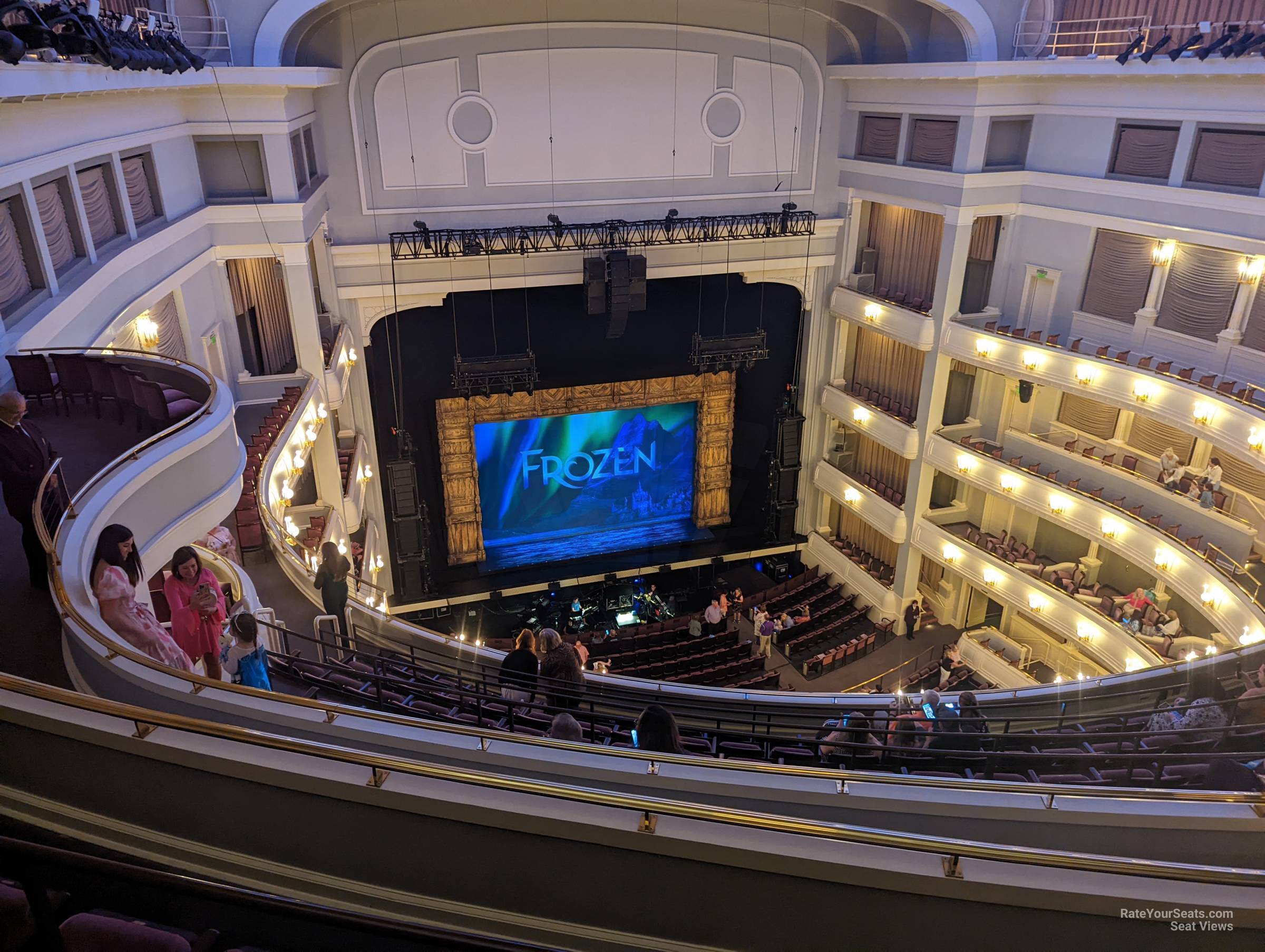 upper gallery left, row i seat view  - bass performance hall