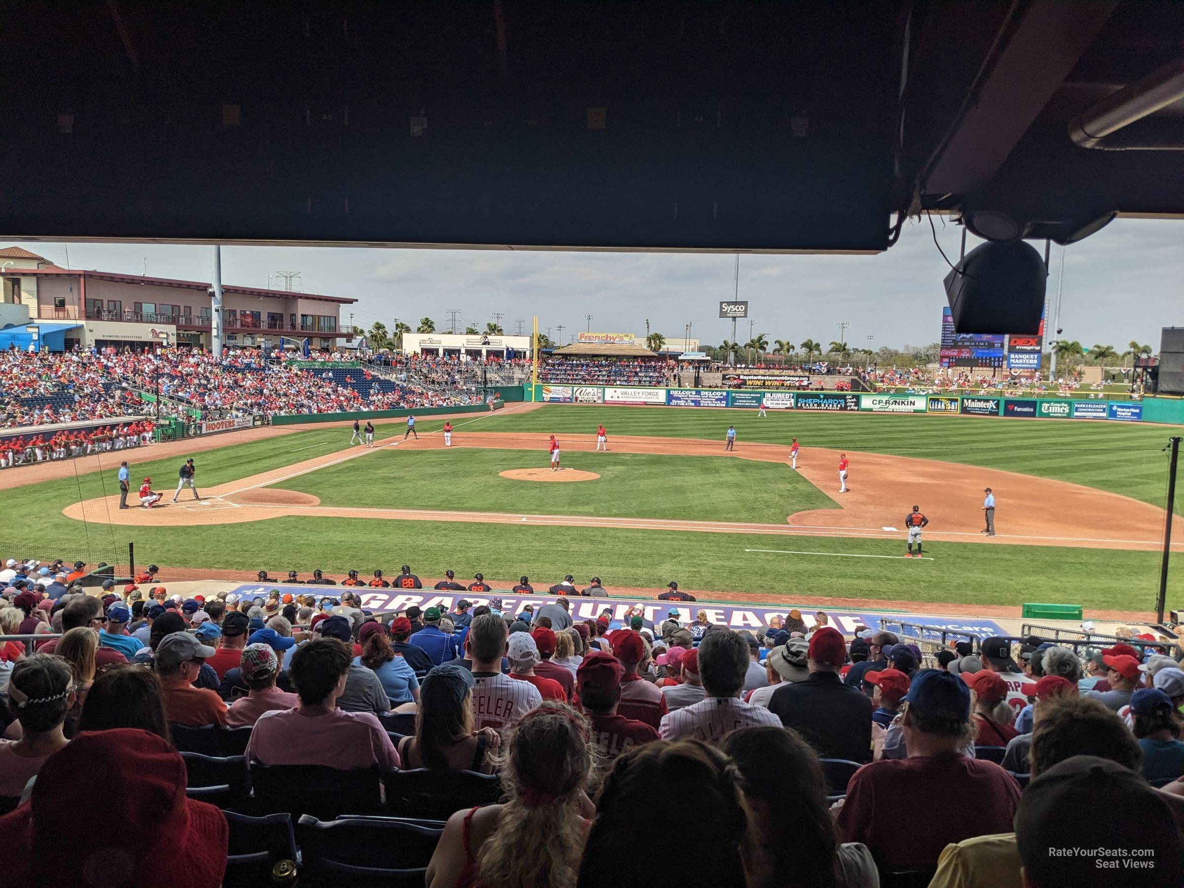 section 106, row 23 seat view  - baycare ballpark