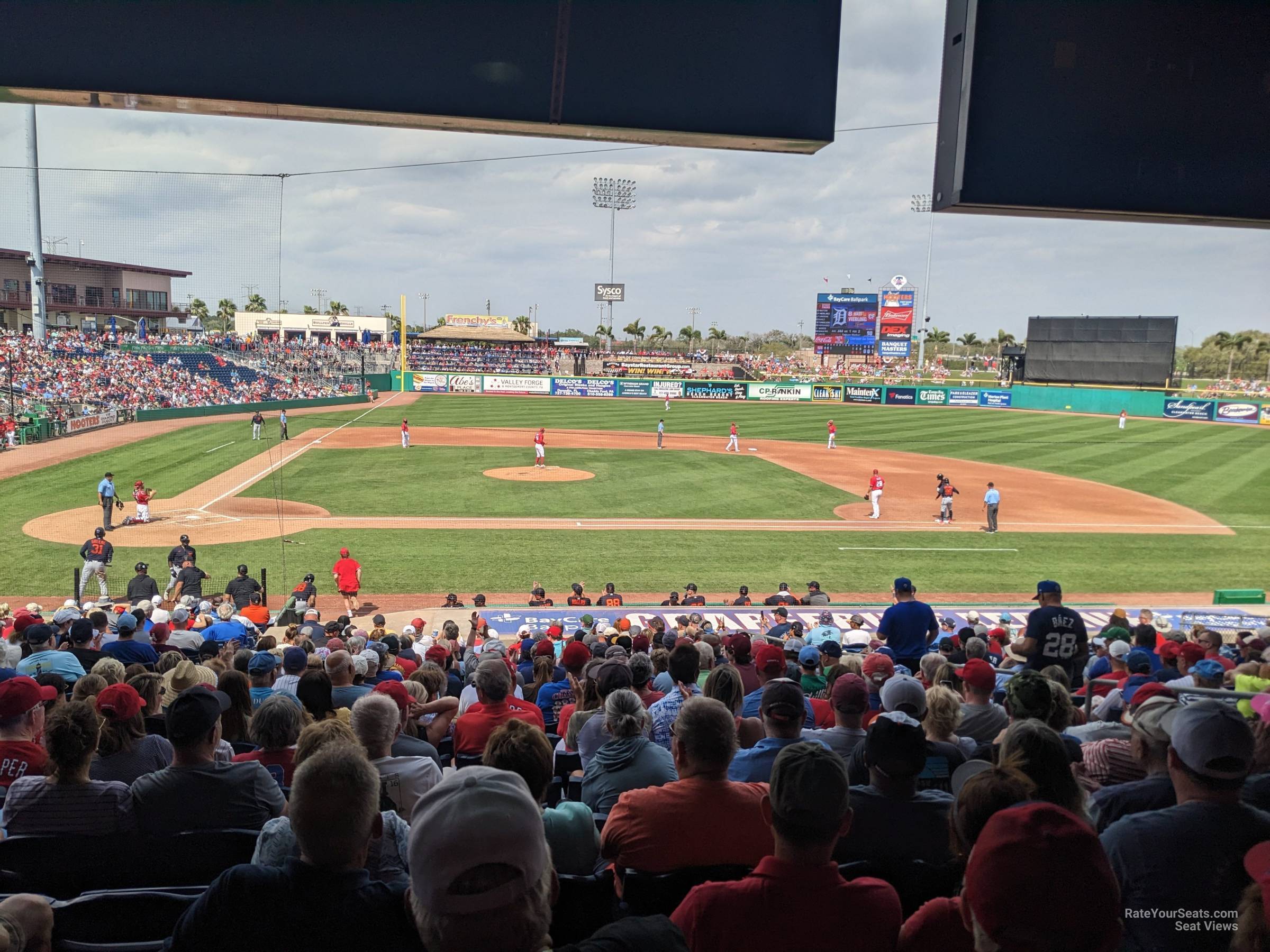 section 107, row 23 seat view  - baycare ballpark