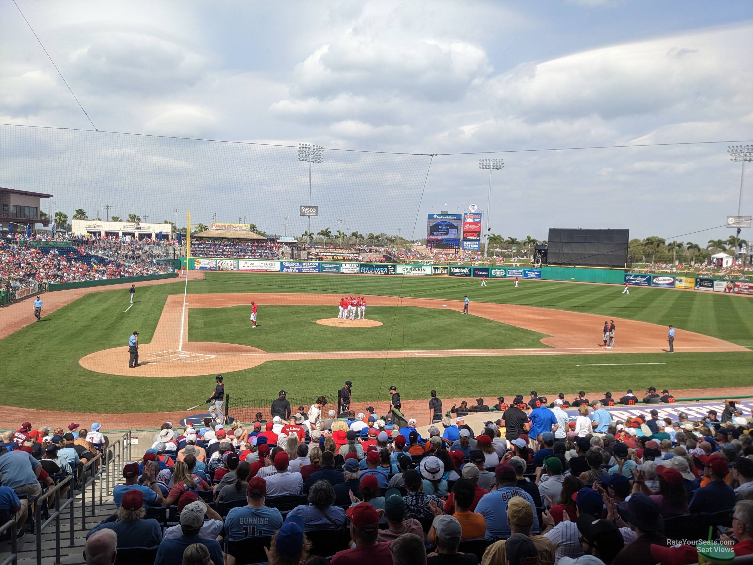 section 108, row 18 seat view  - baycare ballpark