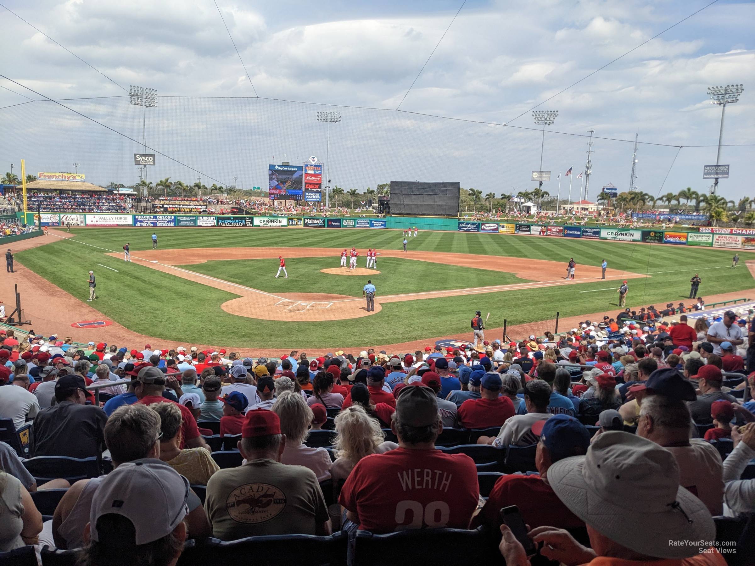 section 110, row 18 seat view  - baycare ballpark