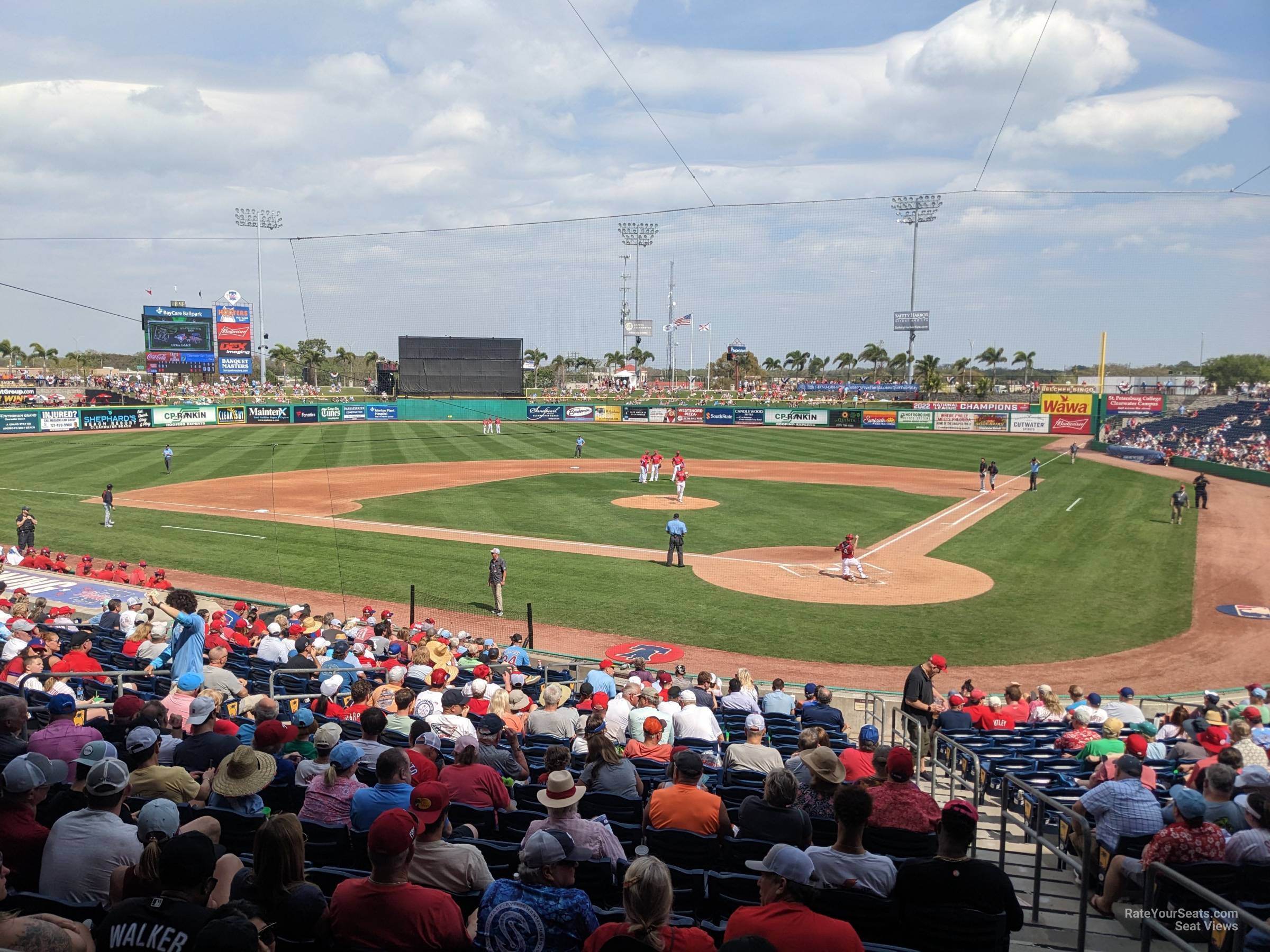 section 113, row 18 seat view  - baycare ballpark