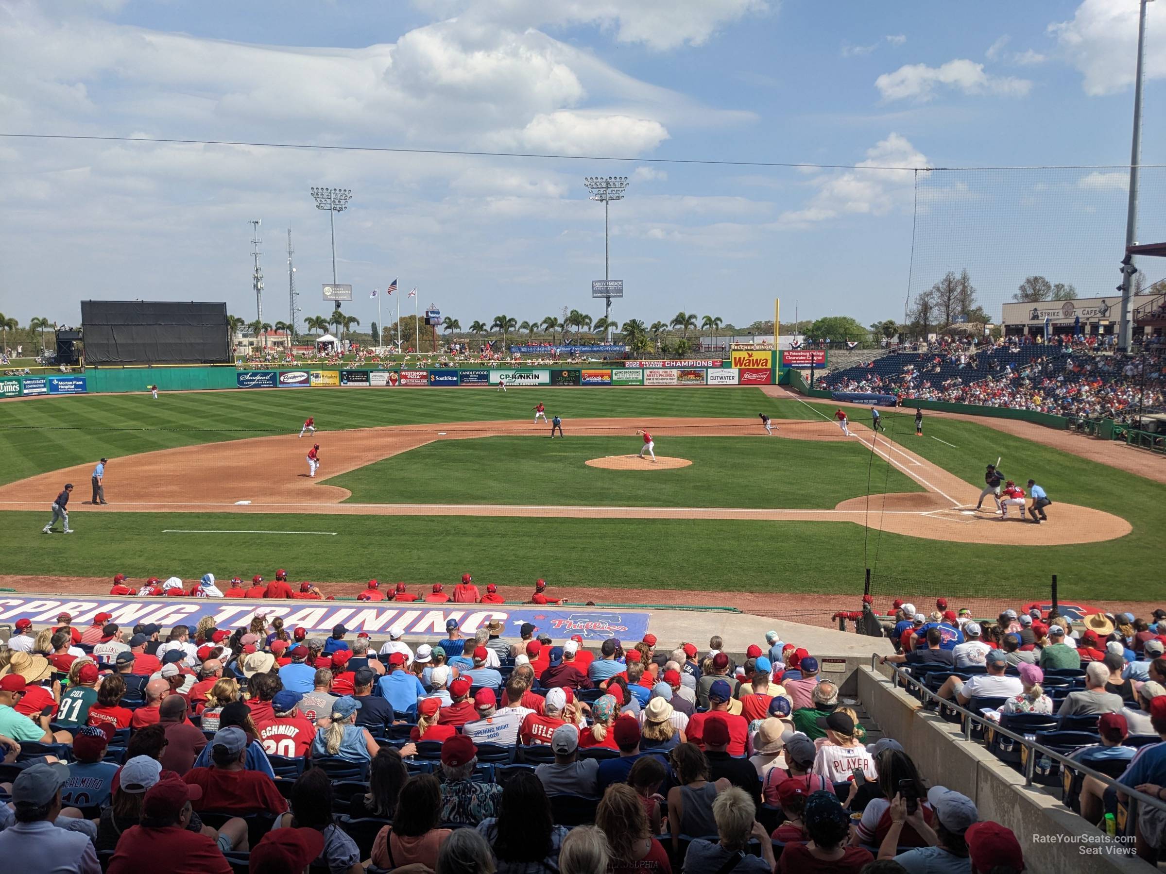 section 115, row 23 seat view  - baycare ballpark