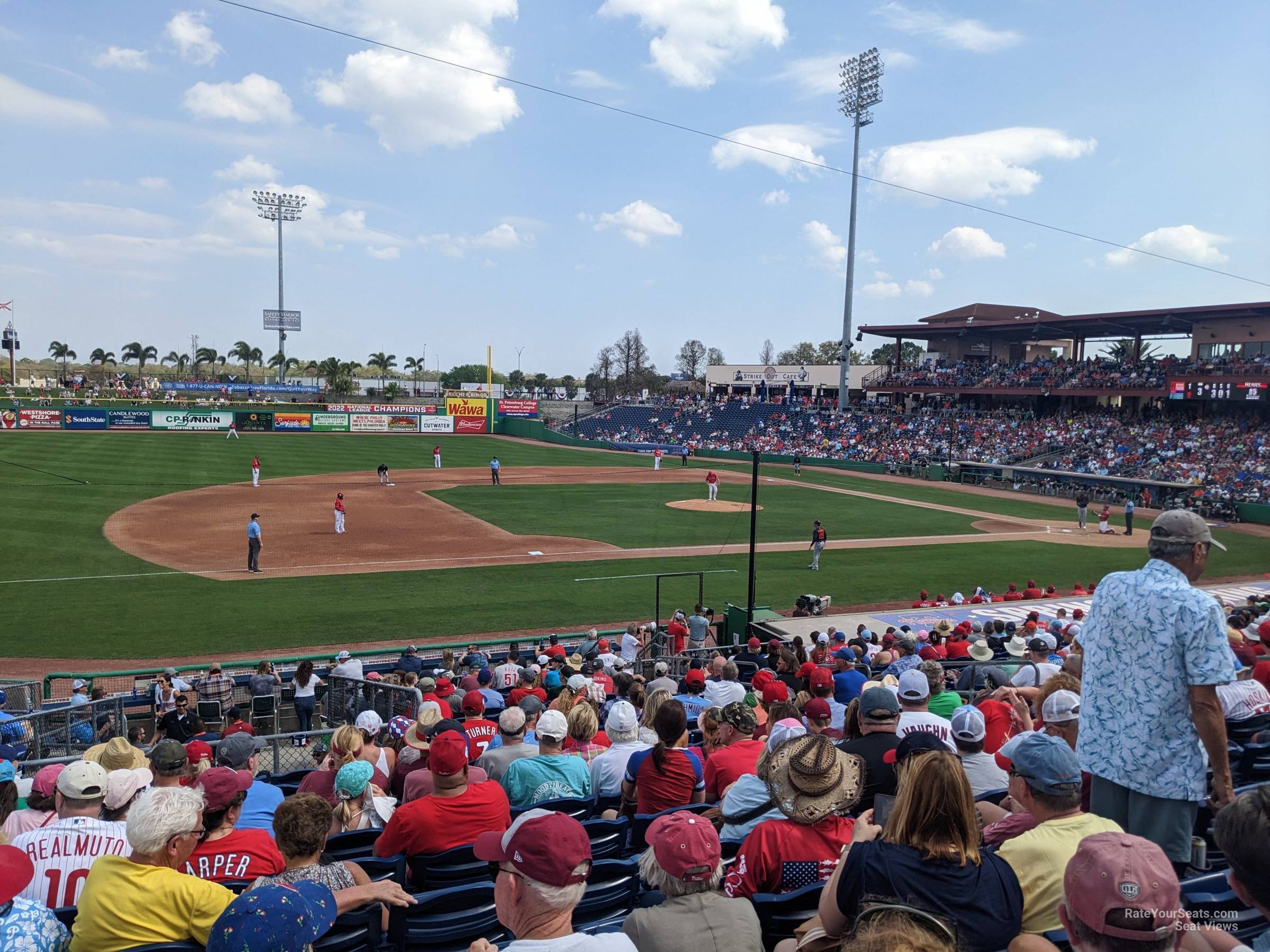 section 117, row 23 seat view  - baycare ballpark