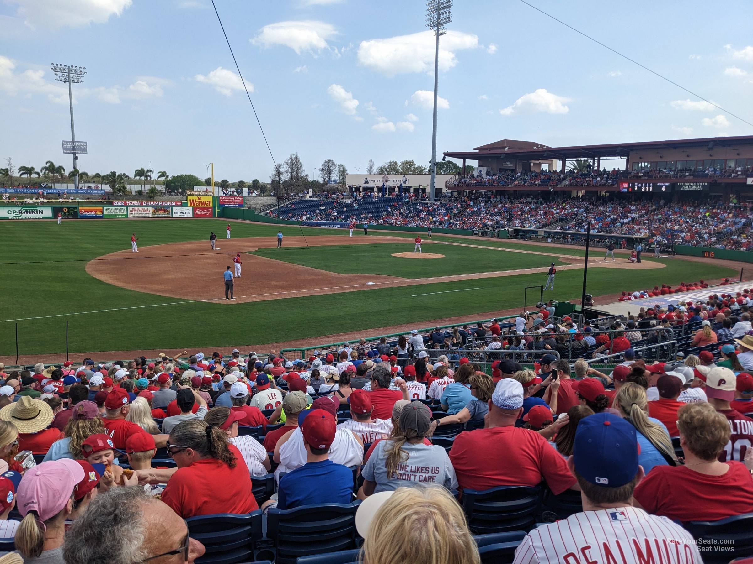 section 118, row 23 seat view  - baycare ballpark