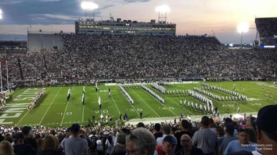 section ebu, row 44 seat view  - beaver stadium