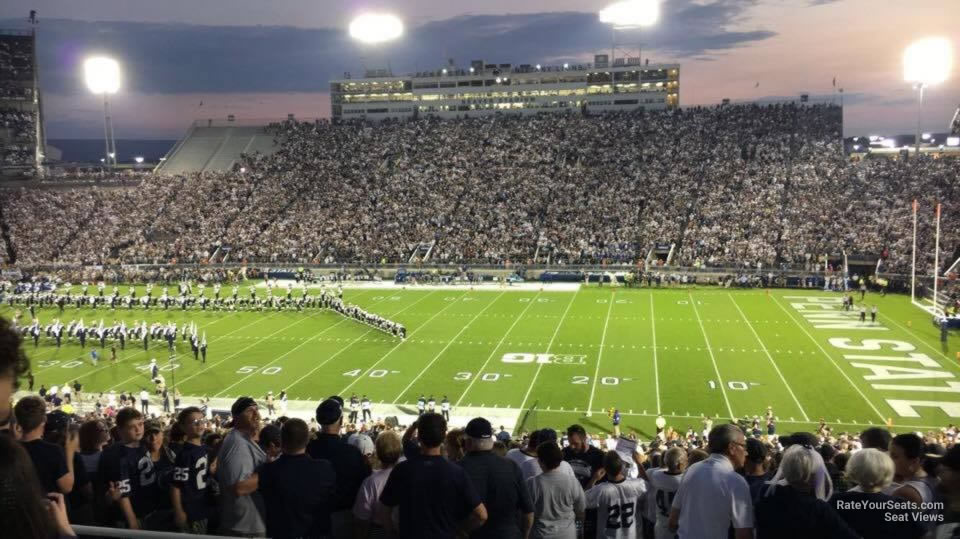 section ehu, row 44 seat view  - beaver stadium