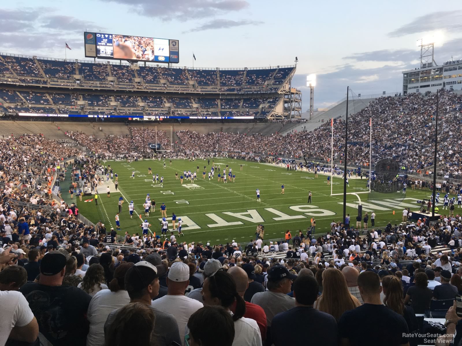 section nj, row 45 seat view  - west shore home field at beaver stadium