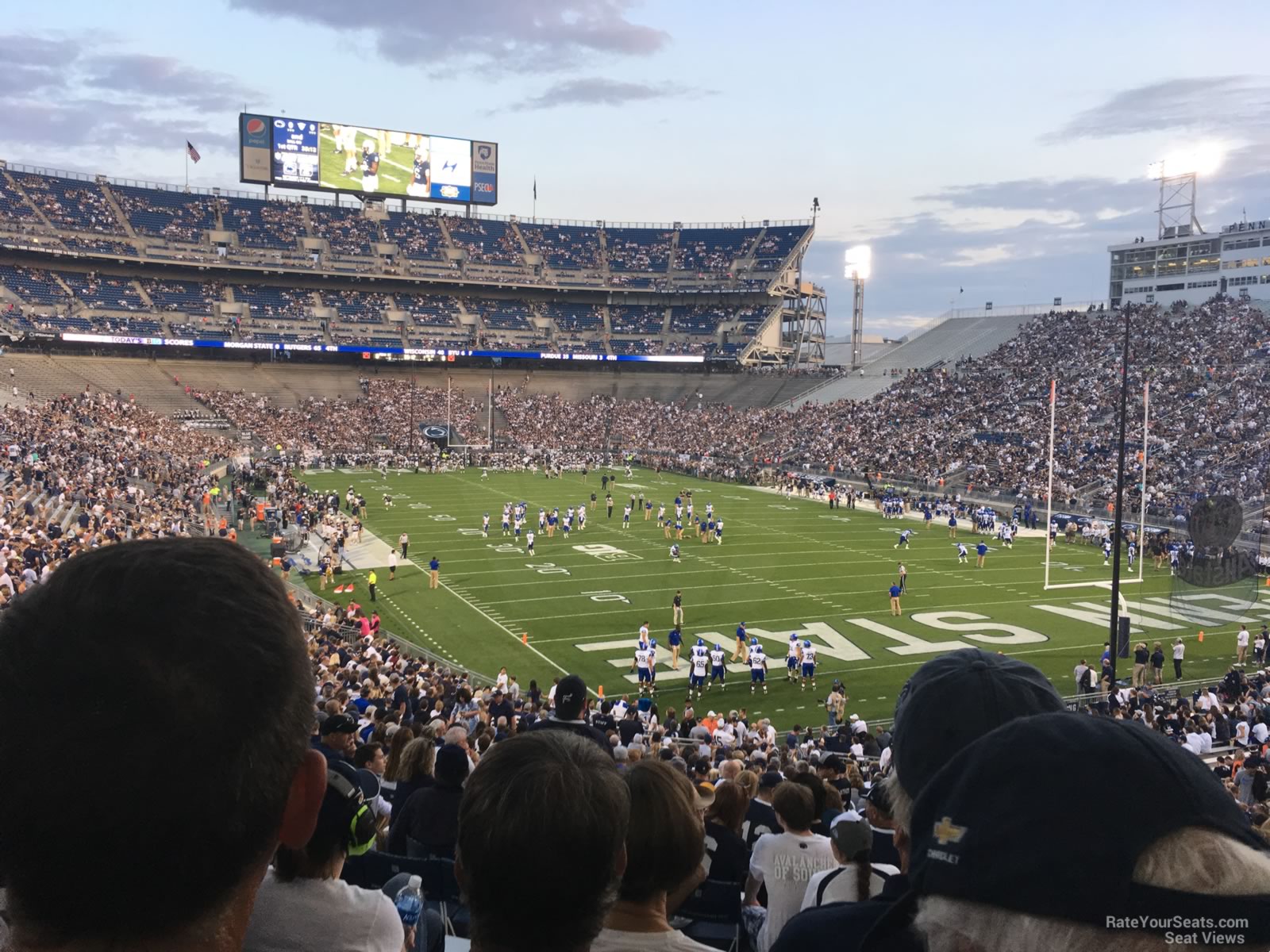 section nk, row 45 seat view  - west shore home field at beaver stadium