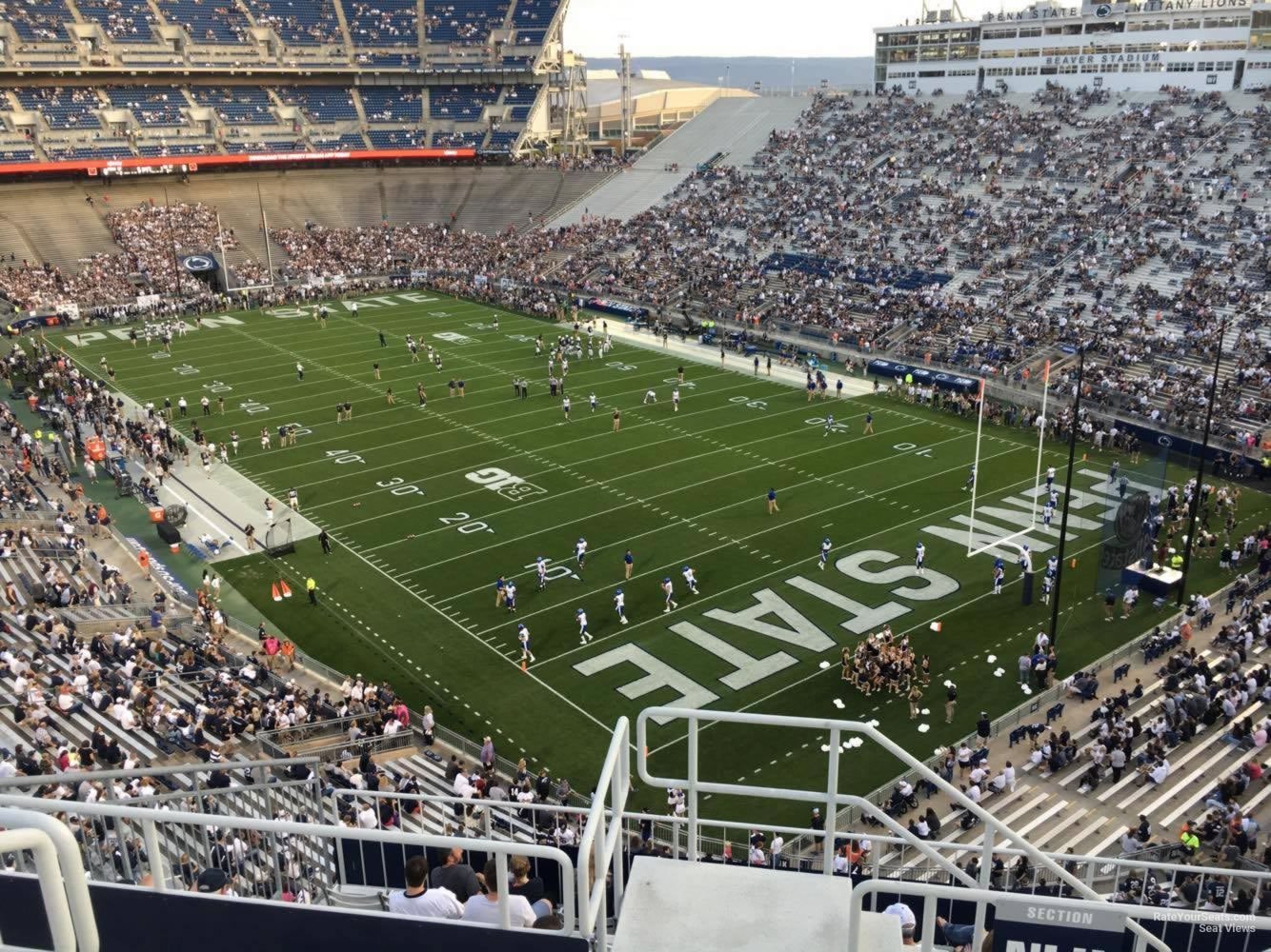 section nlu, row 64 seat view  - beaver stadium