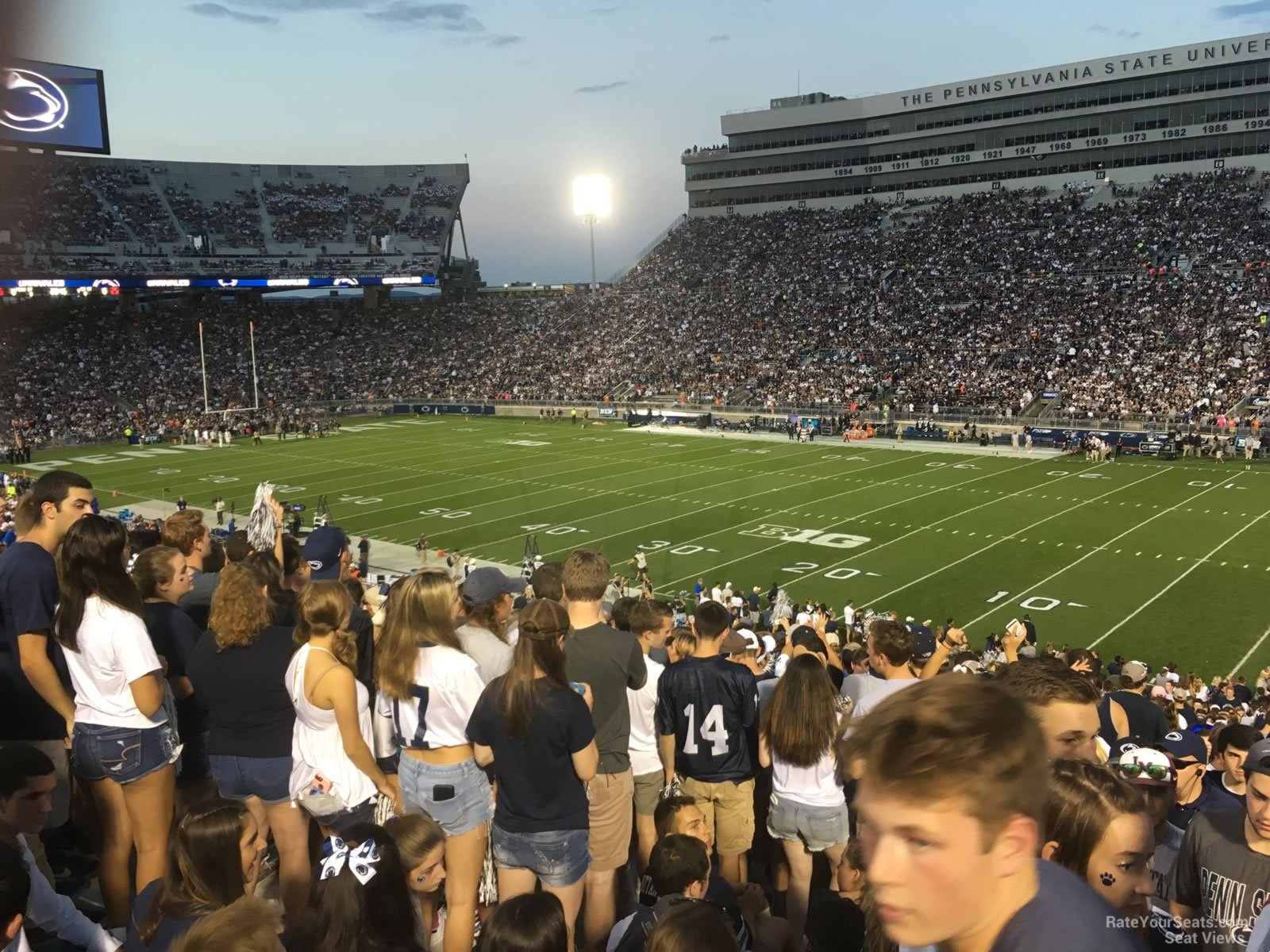 section wa, row 25 seat view  - beaver stadium