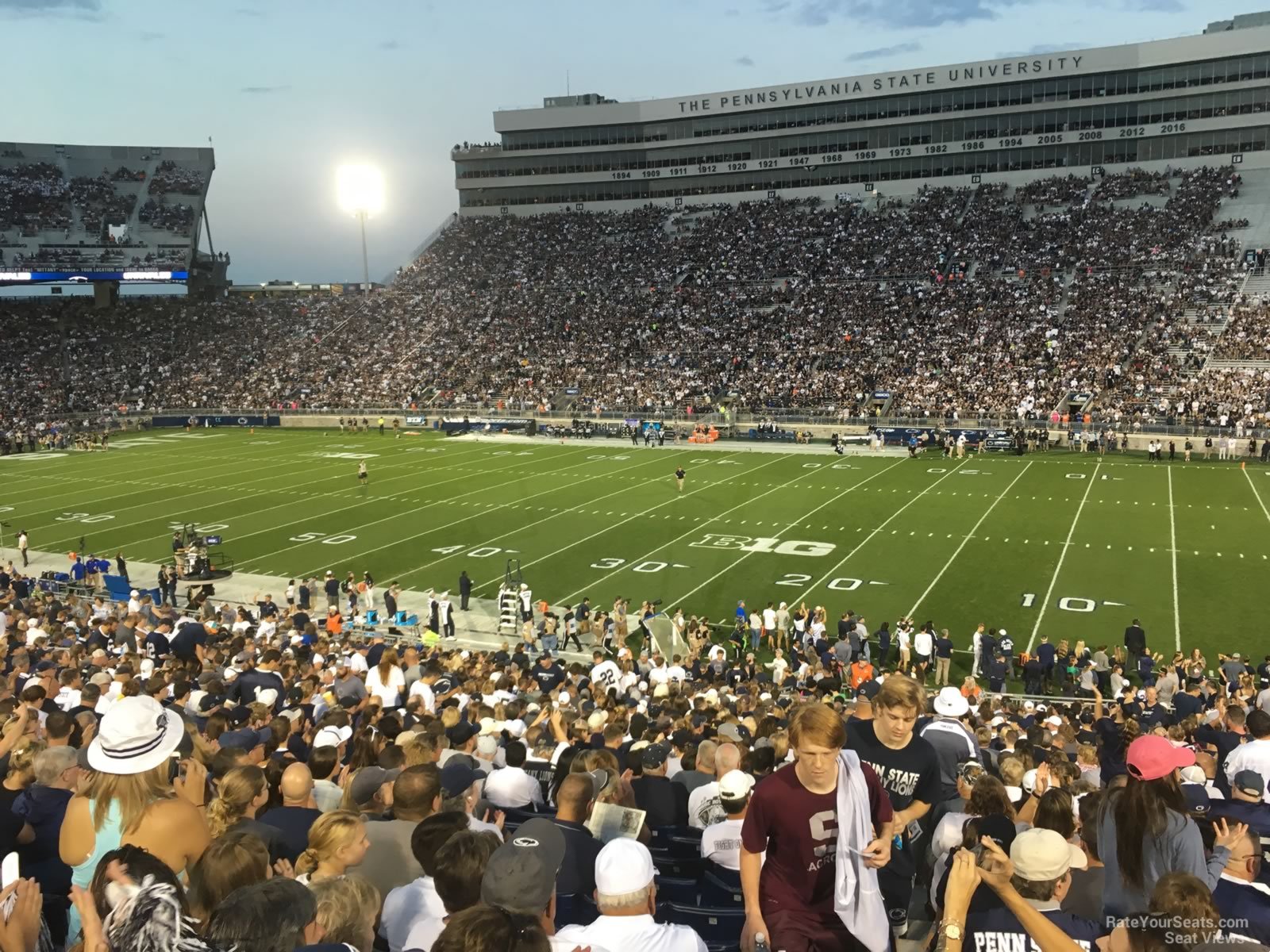 section wb, row 25 seat view  - beaver stadium