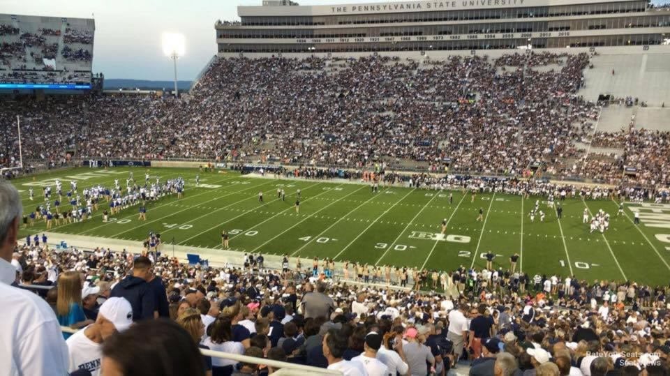 section wcu, row 44 seat view  - beaver stadium