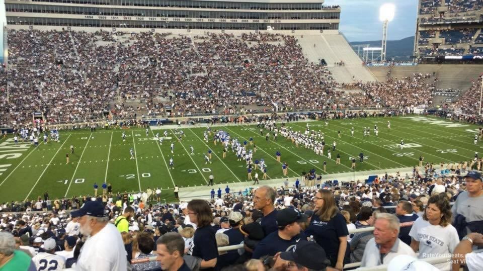 section wgu, row 44 seat view  - beaver stadium