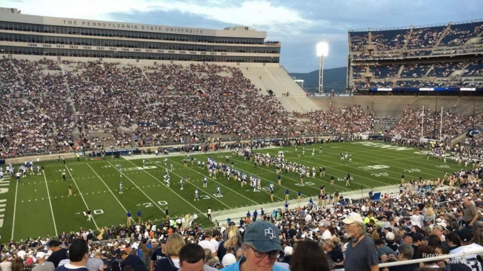 section whu, row 44 seat view  - beaver stadium