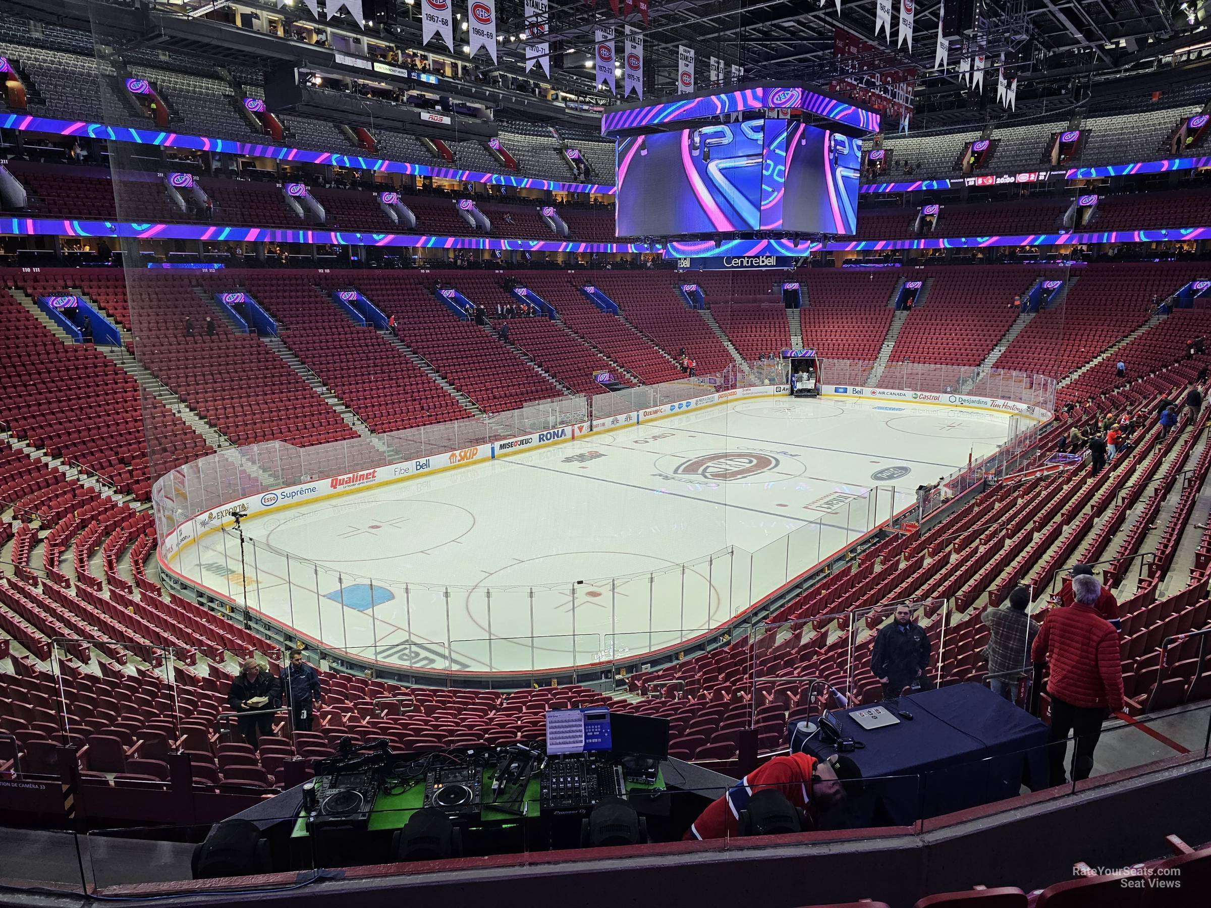 section 105, row v seat view  for hockey - bell centre