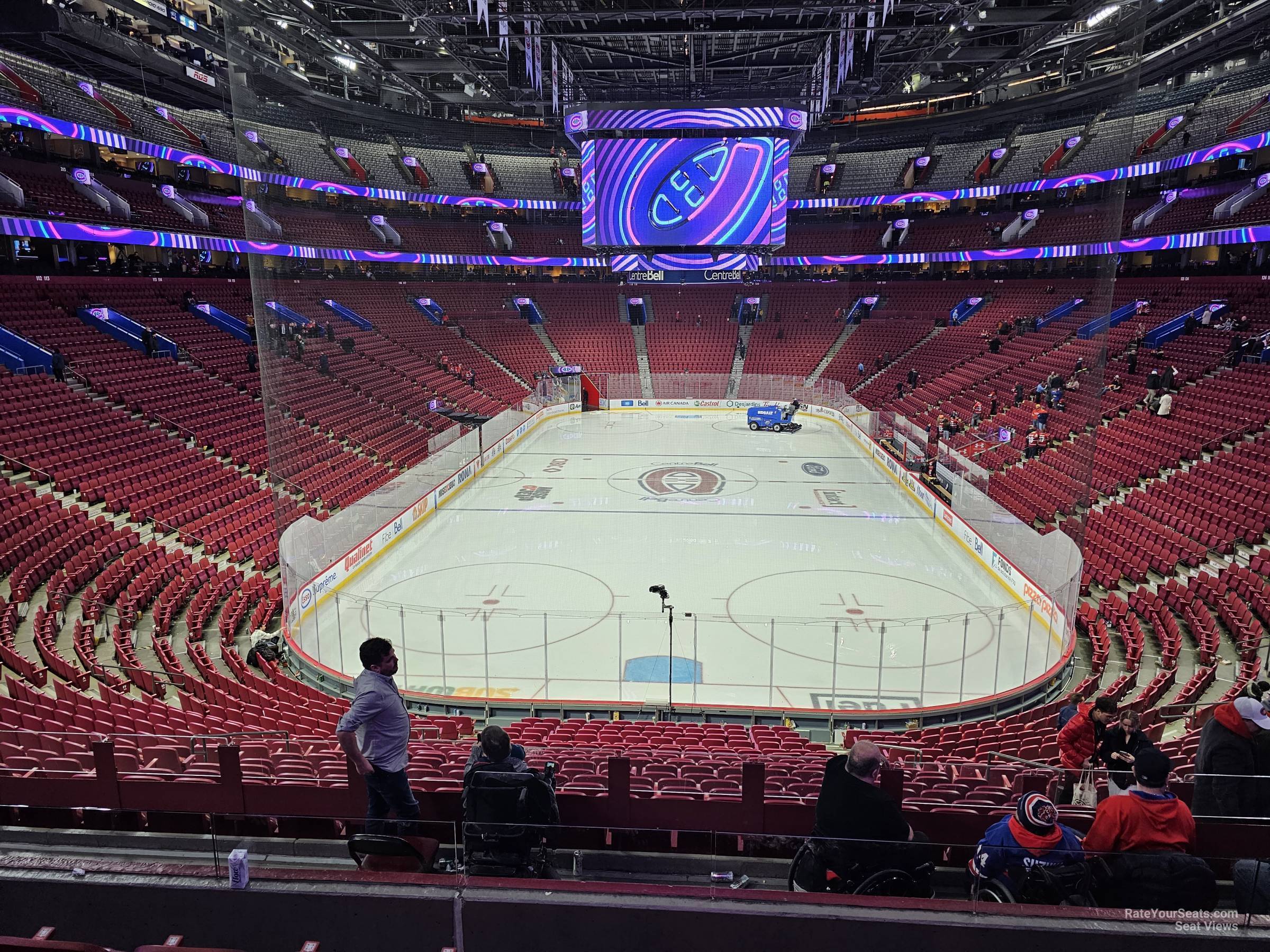 section 107, row v seat view  for hockey - bell centre