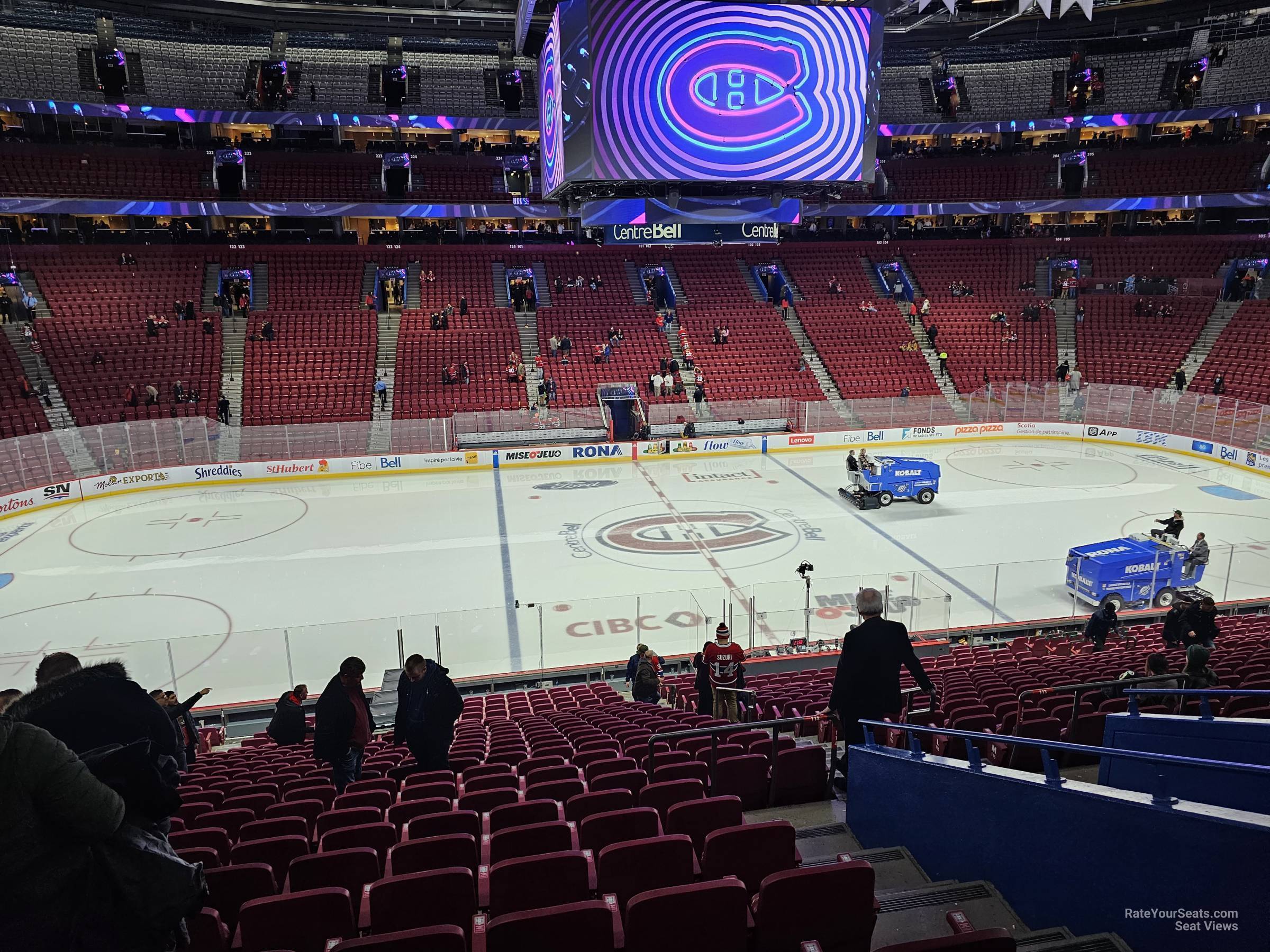 section 114, row v seat view  for hockey - bell centre