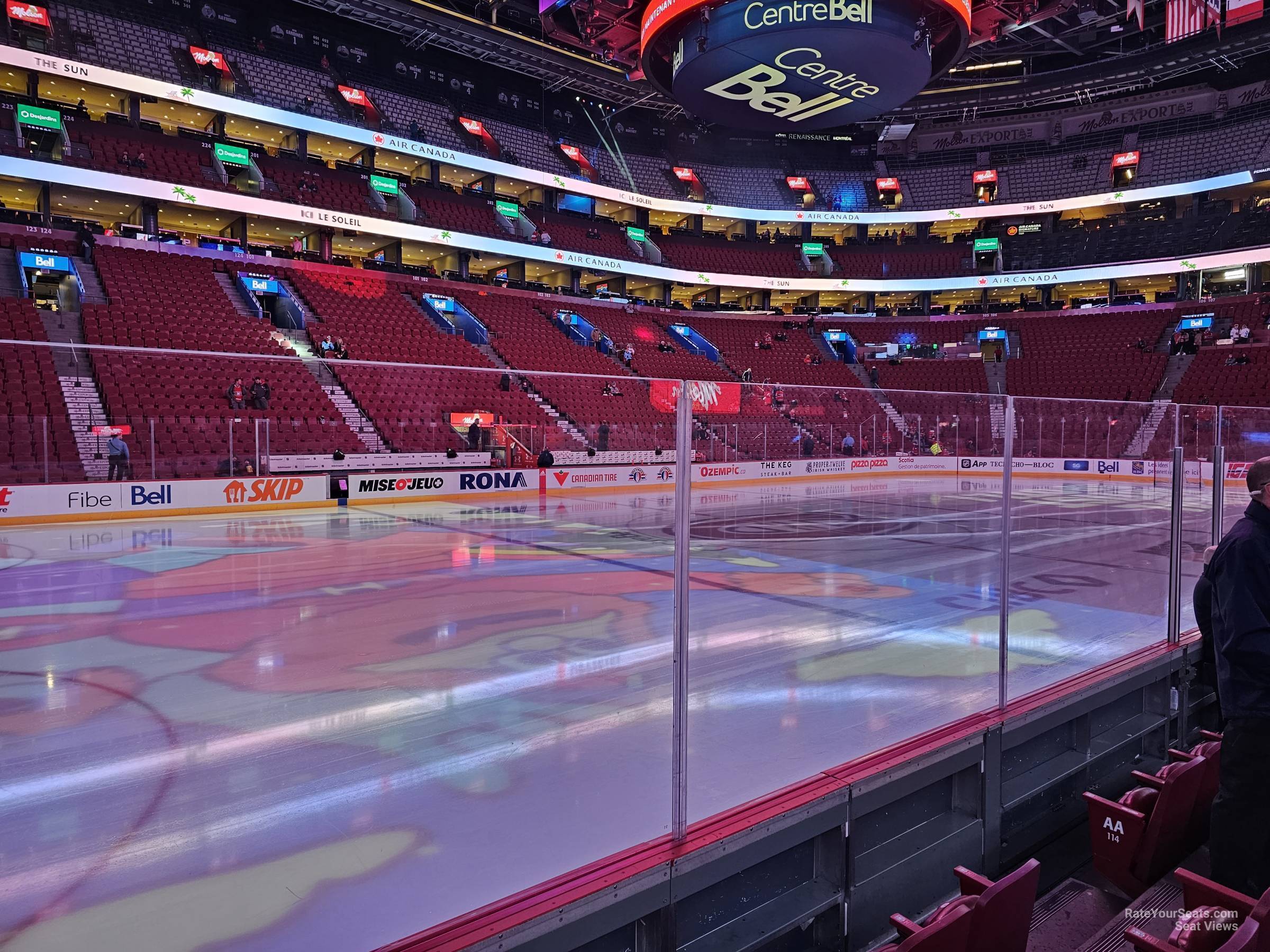section 115, row dd seat view  for hockey - bell centre