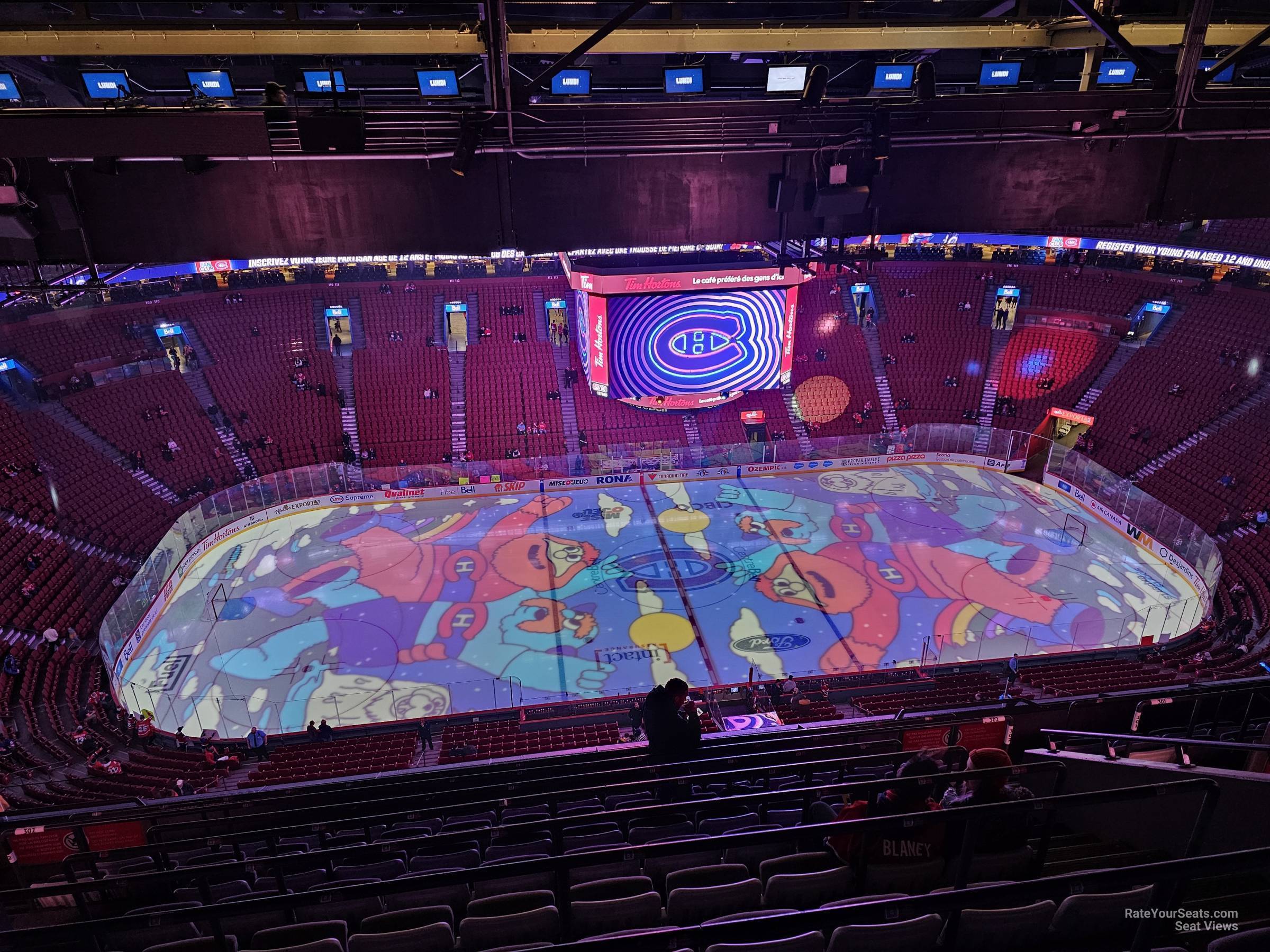 section 302, row d seat view  for hockey - bell centre