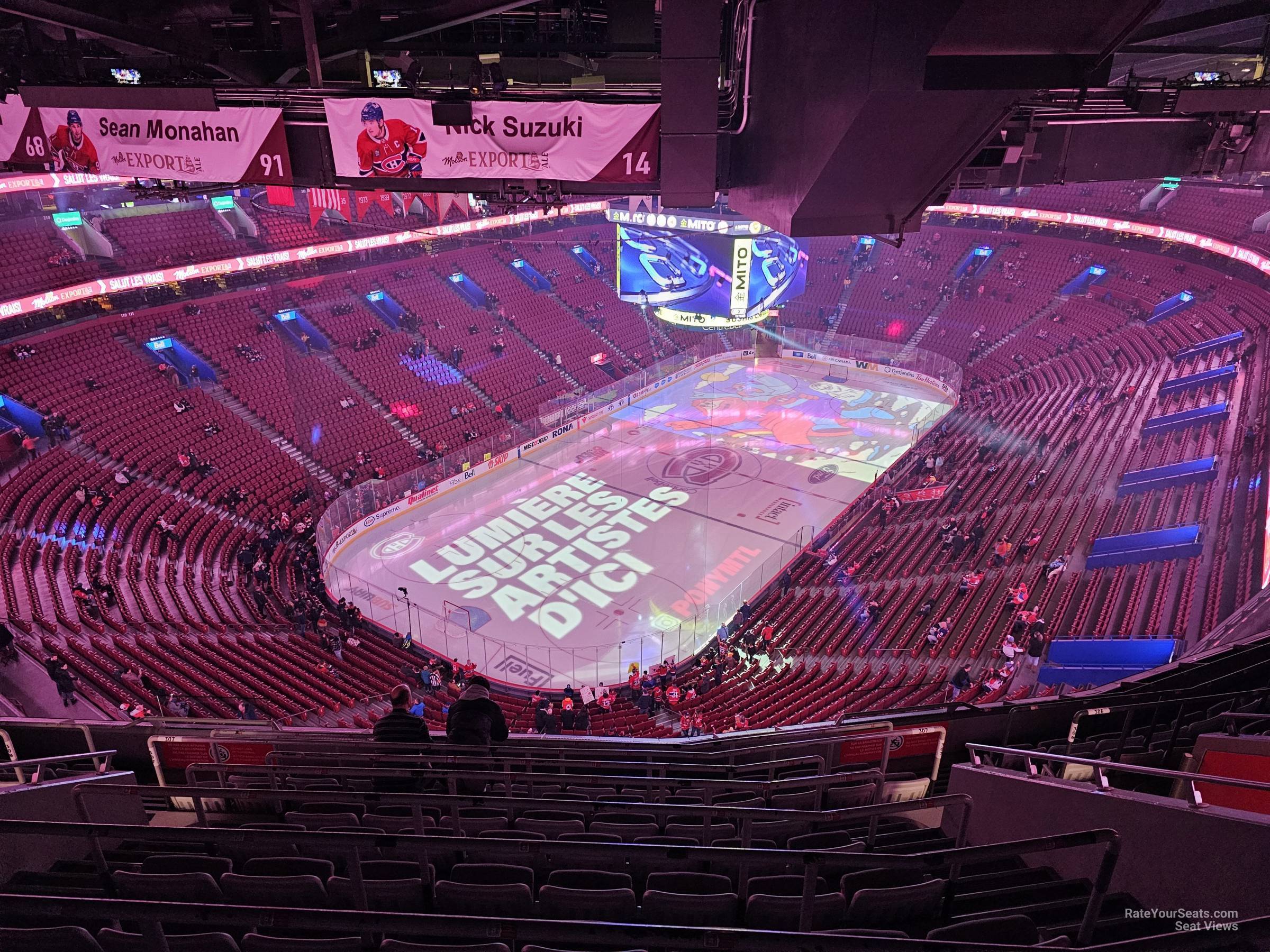 section 307, row d seat view  for hockey - bell centre