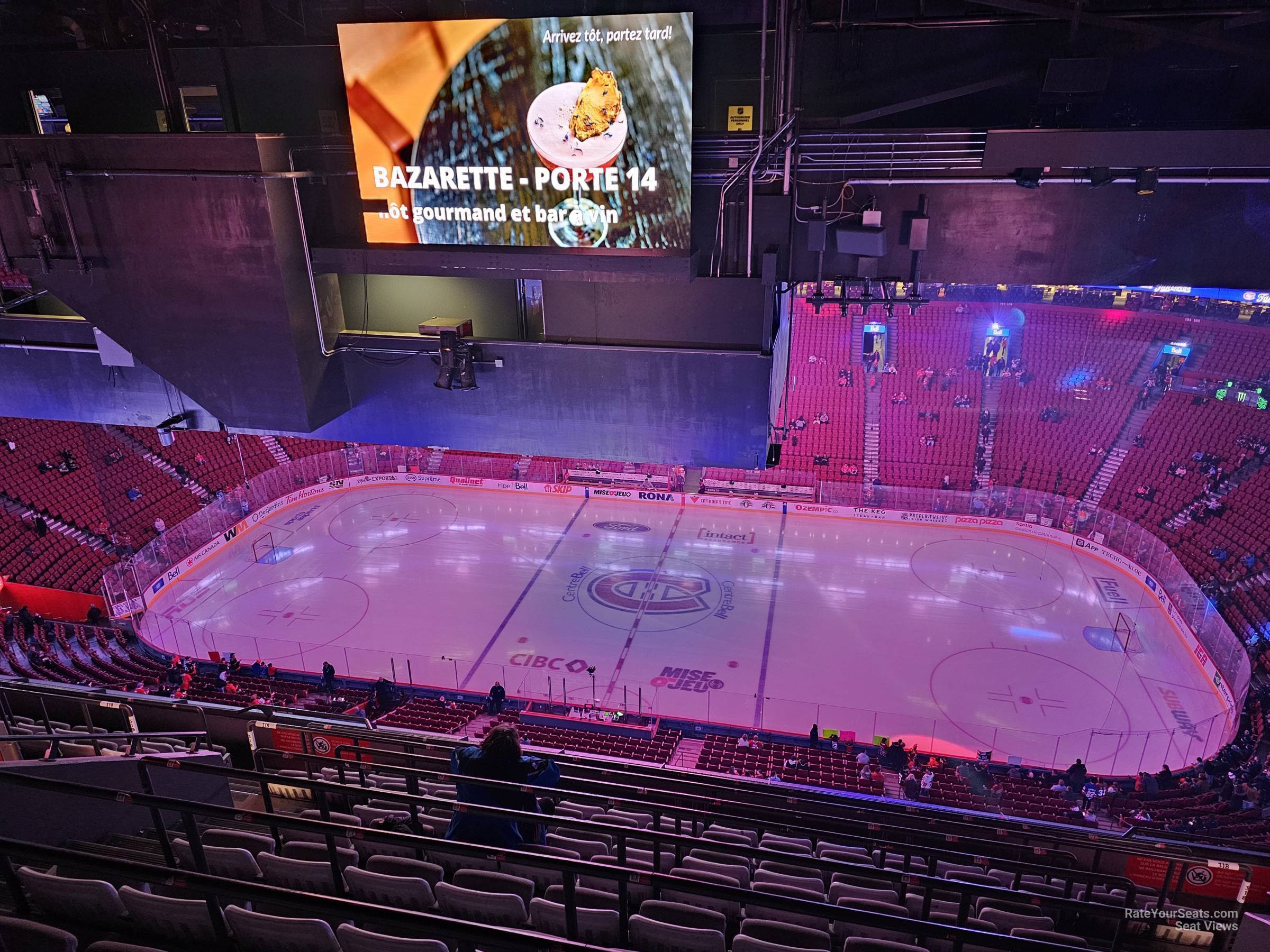 section 318, row d seat view for hockey - bell centre