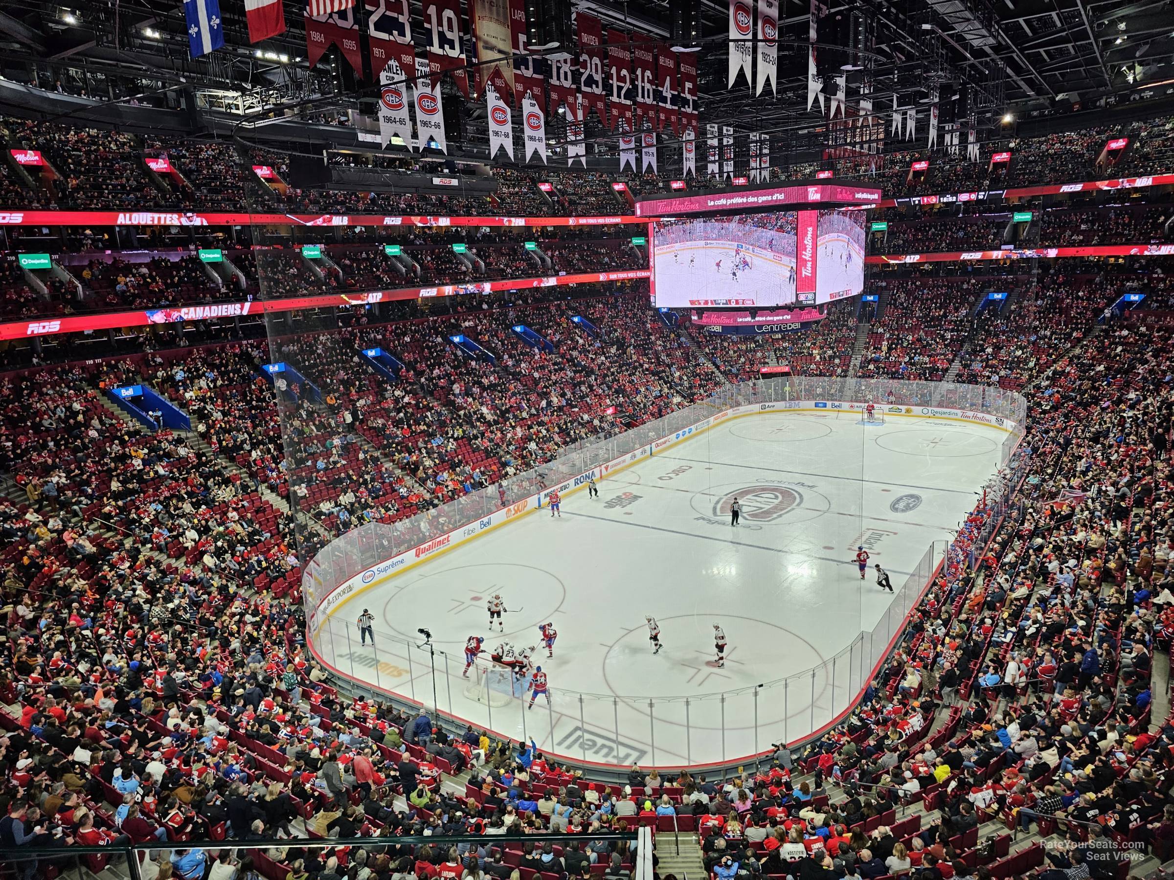 vip space, row cc seat view  for hockey - bell centre
