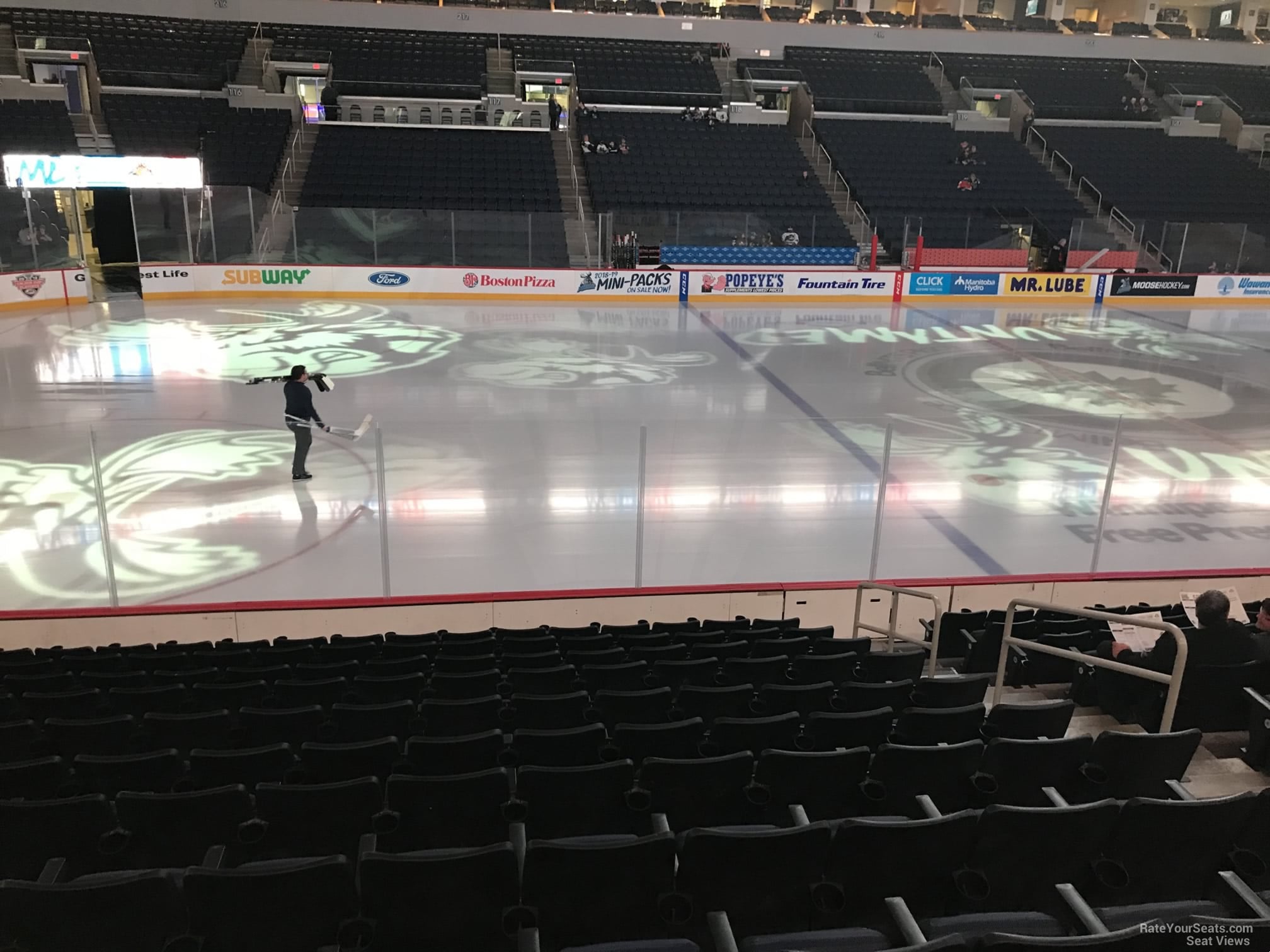 section 107, row 13 seat view  for hockey - canada life centre