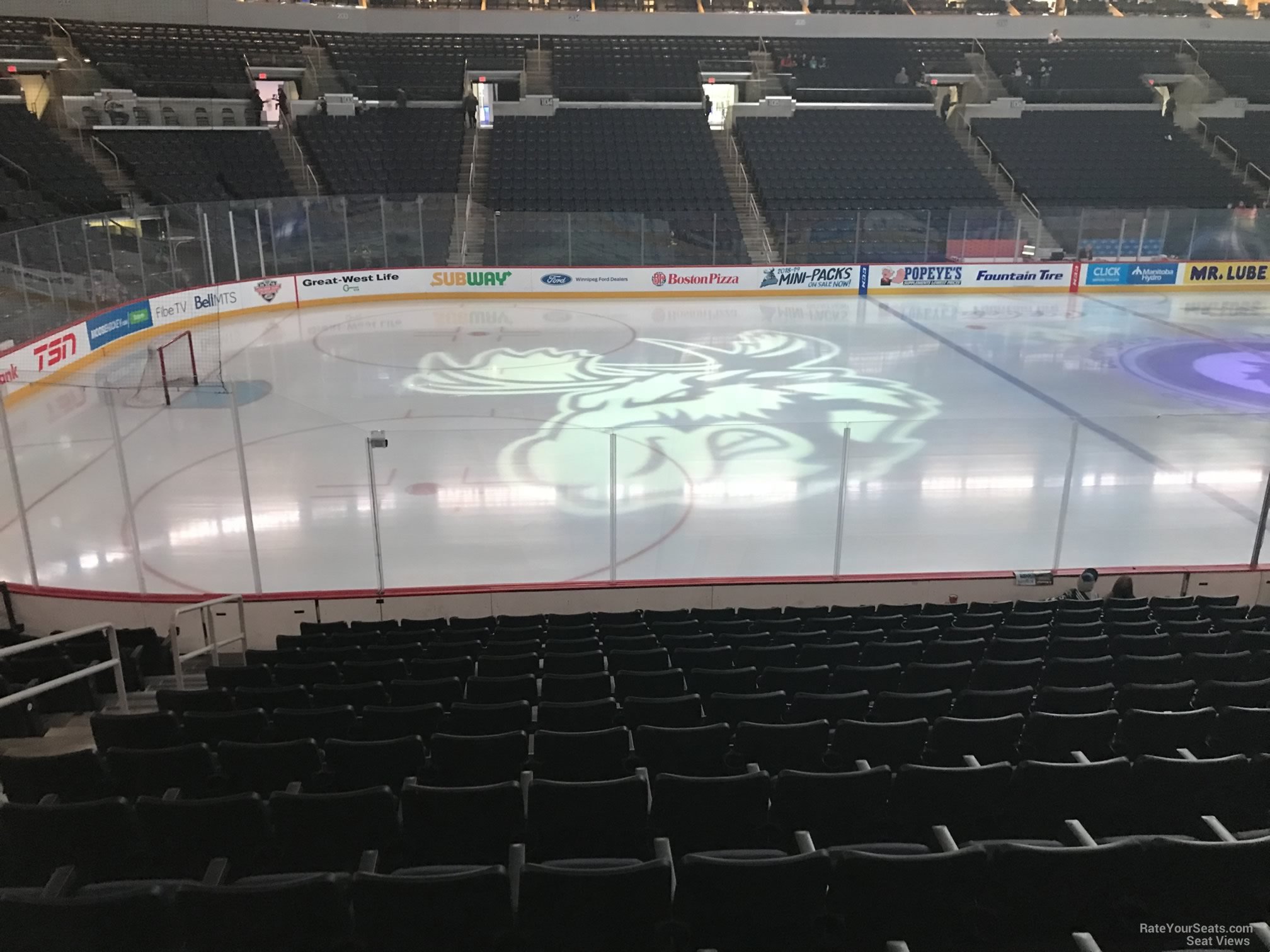 section 120, row 13 seat view  for hockey - canada life centre