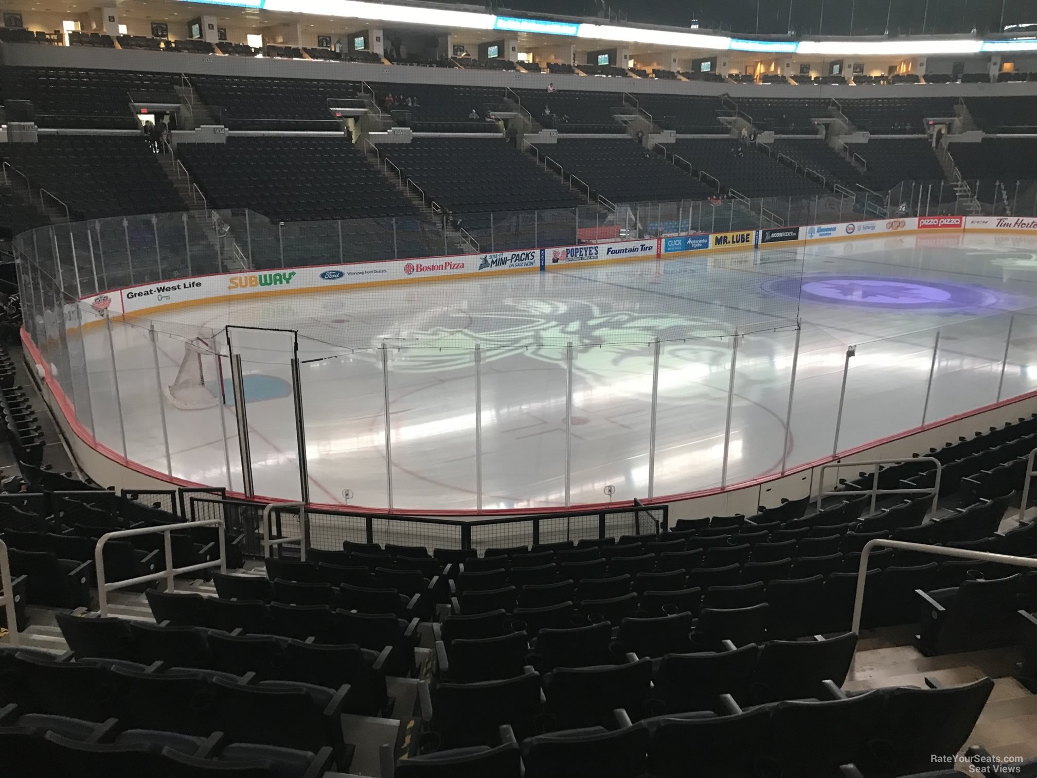 section 121, row 13 seat view  for hockey - canada life centre