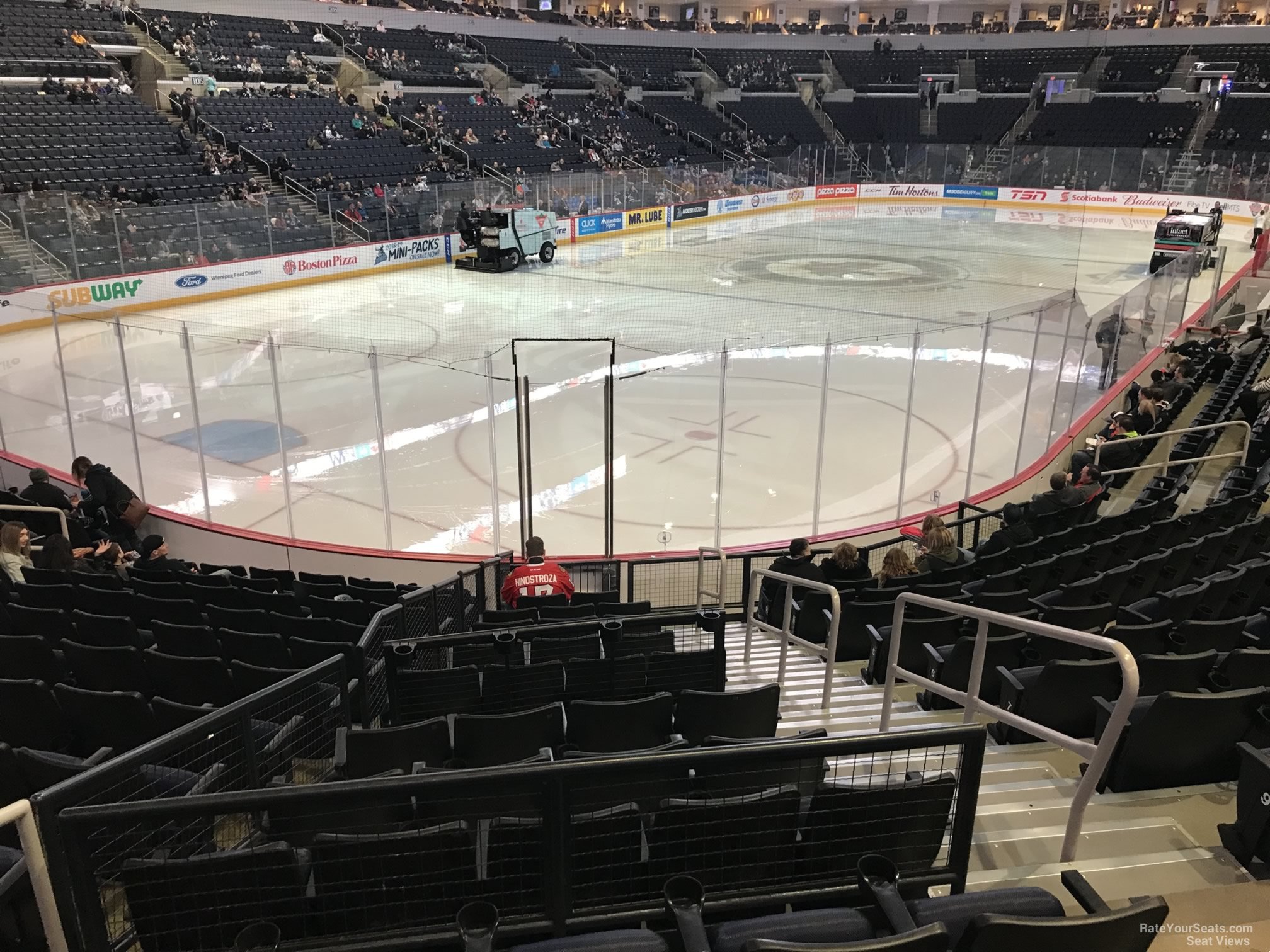 section 123, row 13 seat view  for hockey - canada life centre