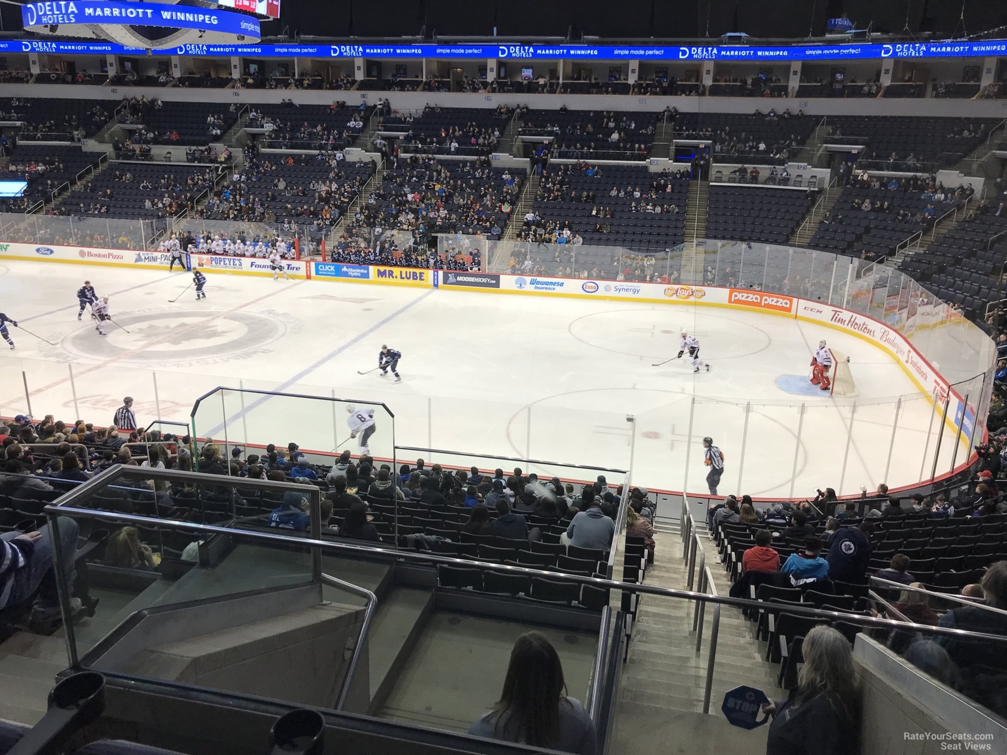 section 203, row 4 seat view  for hockey - canada life centre