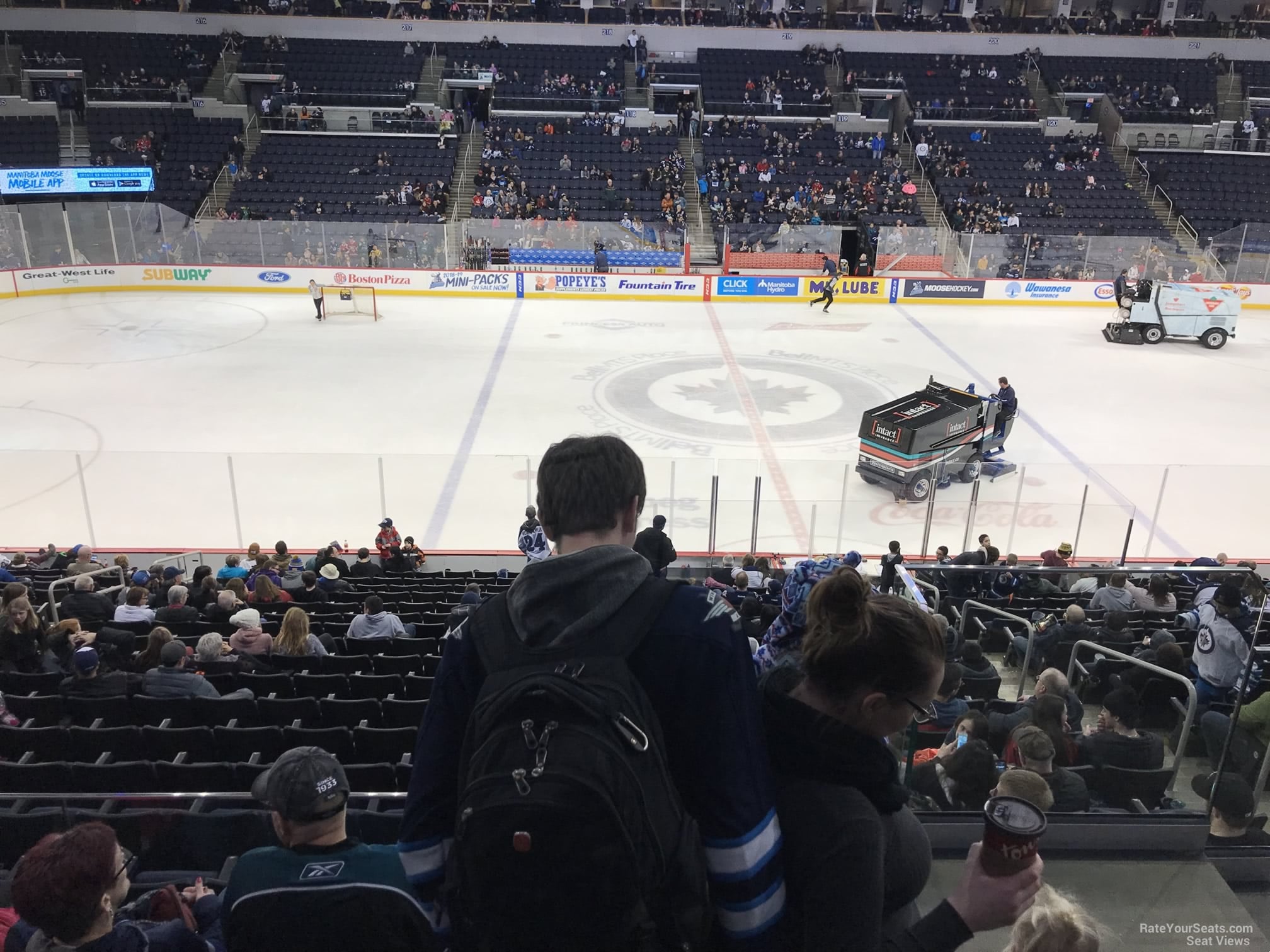 section 206, row 4 seat view  for hockey - canada life centre