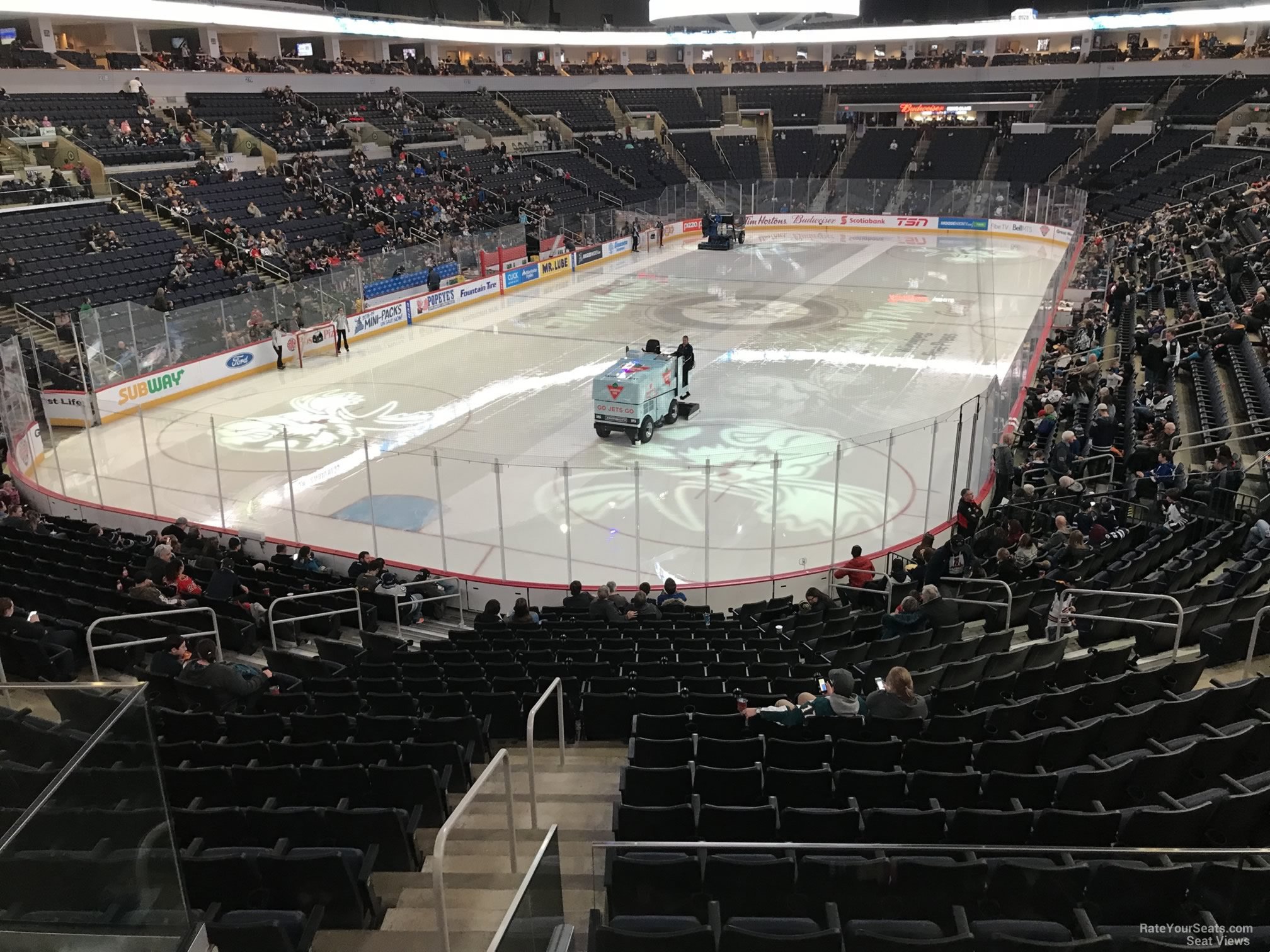section 211, row 4 seat view  for hockey - canada life centre