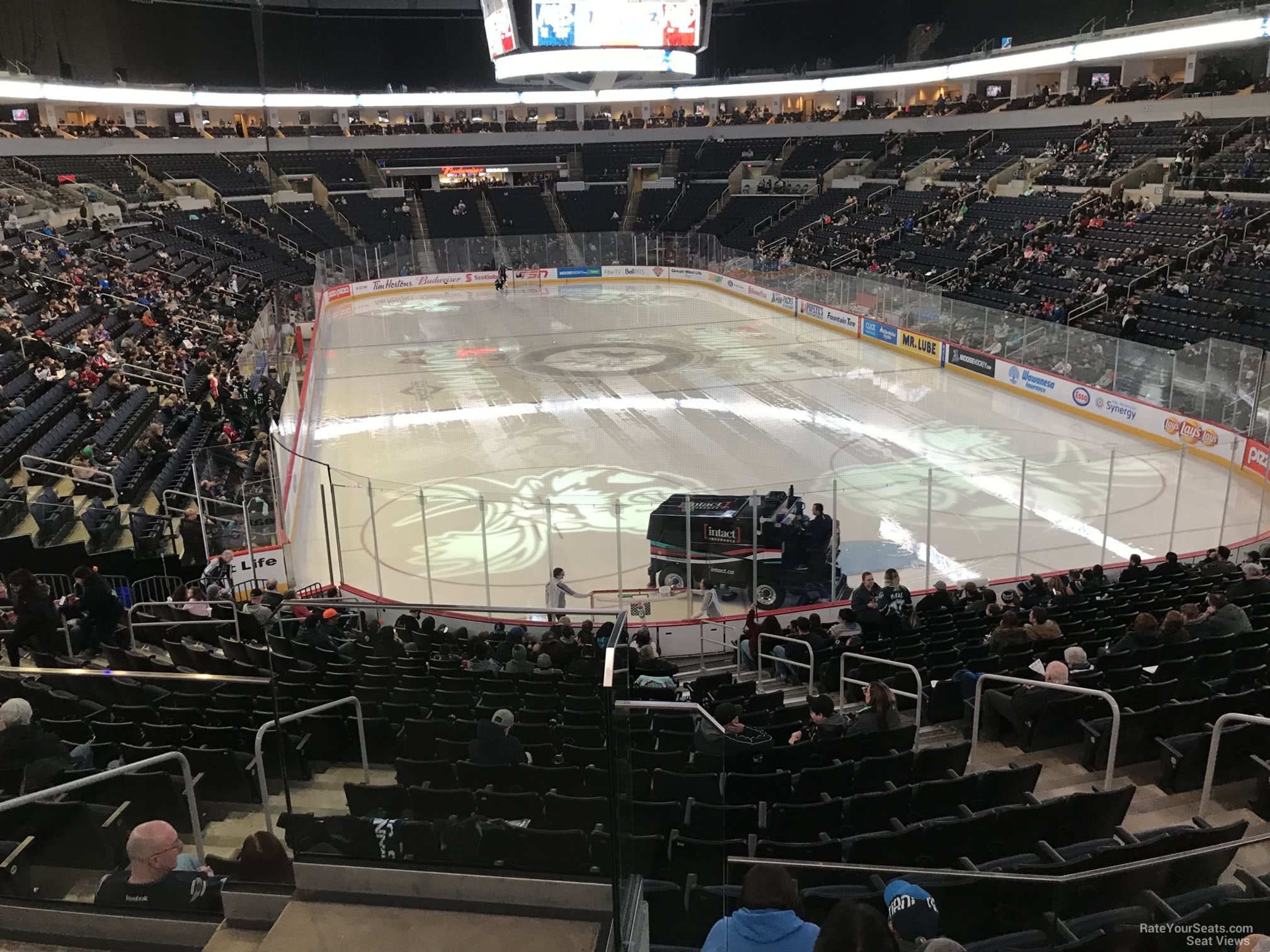 section 213, row 4 seat view  for hockey - canada life centre