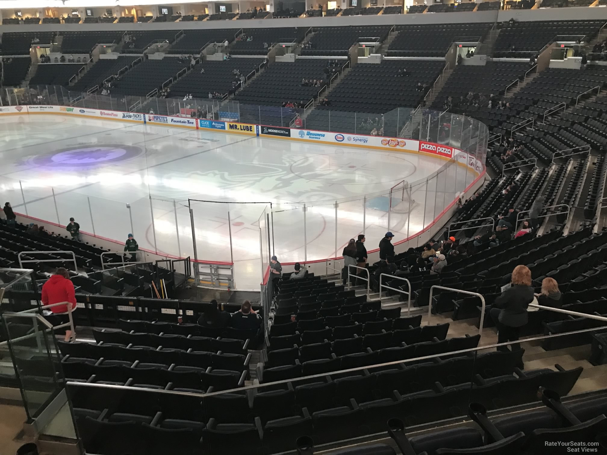 section 215, row 4 seat view  for hockey - canada life centre