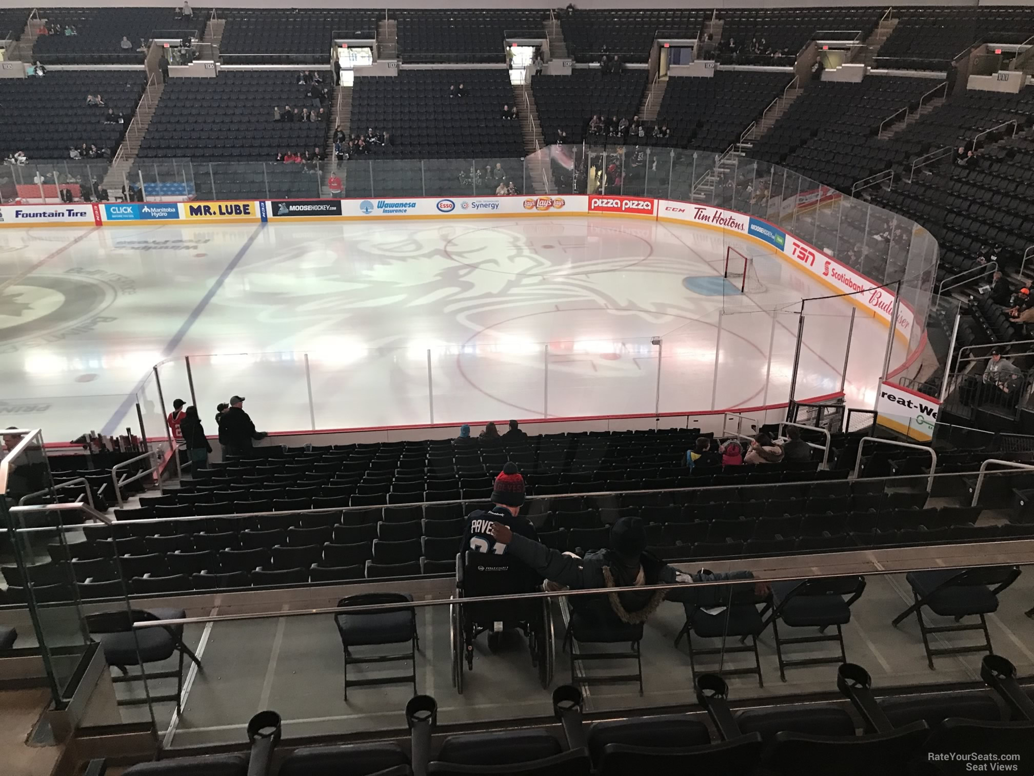 section 217, row 4 seat view  for hockey - canada life centre