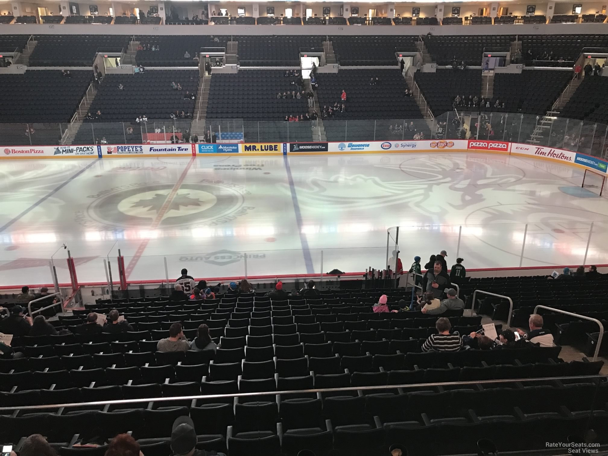 section 218, row 4 seat view  for hockey - canada life centre