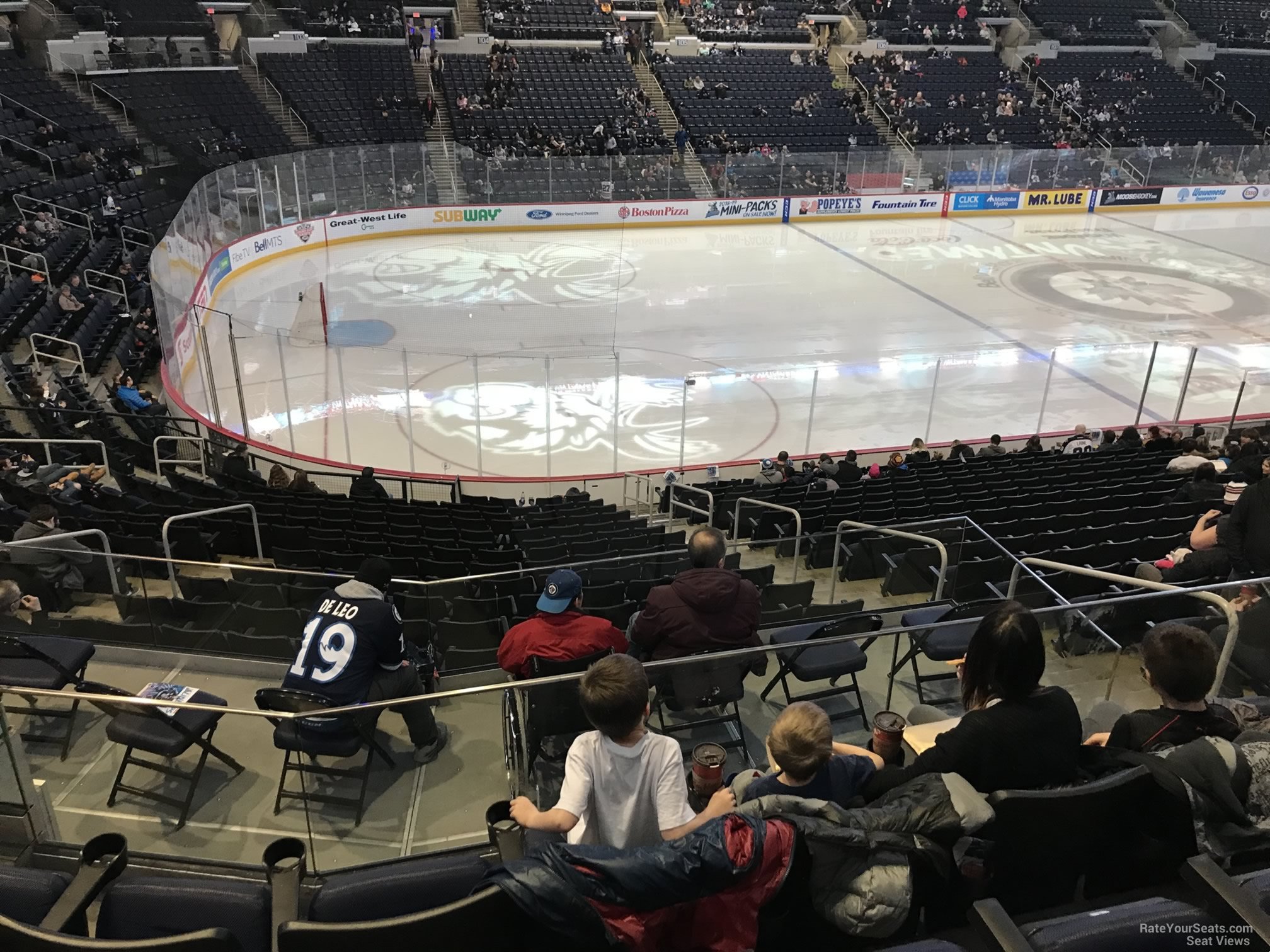 section 221, row 4 seat view  for hockey - canada life centre