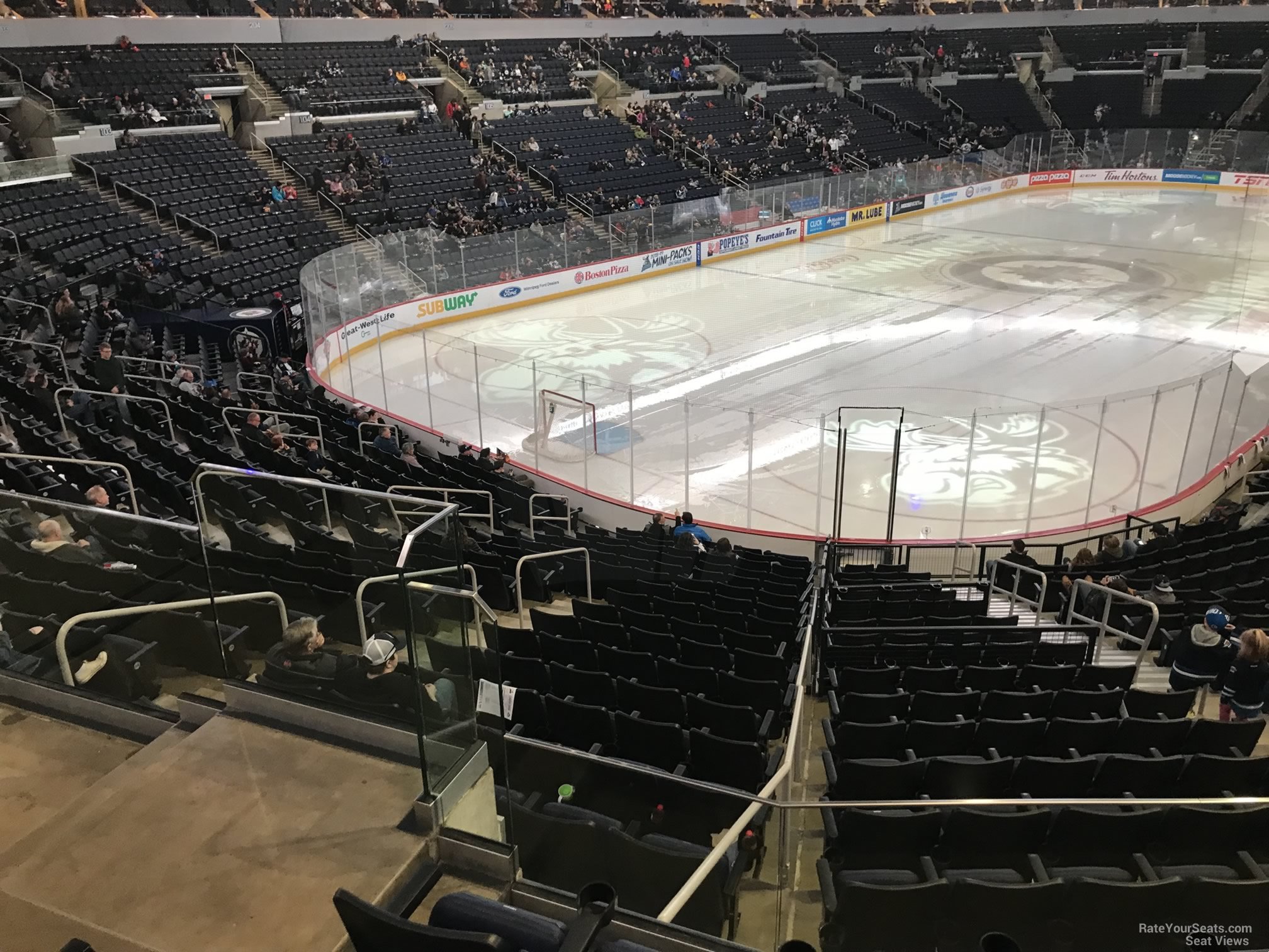 section 222, row 4 seat view  for hockey - canada life centre