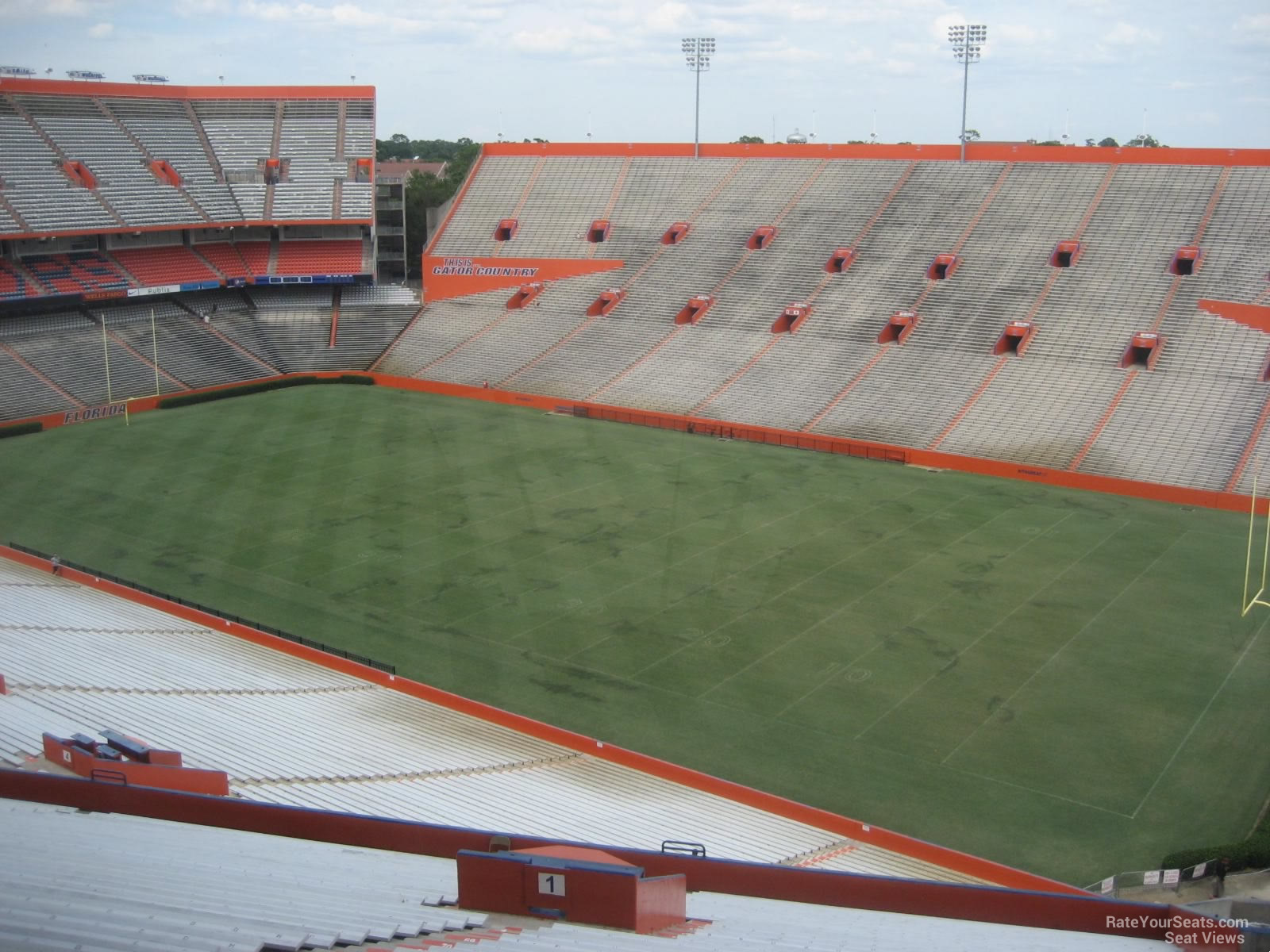 section 1, row 88 seat view  - ben hill griffin stadium