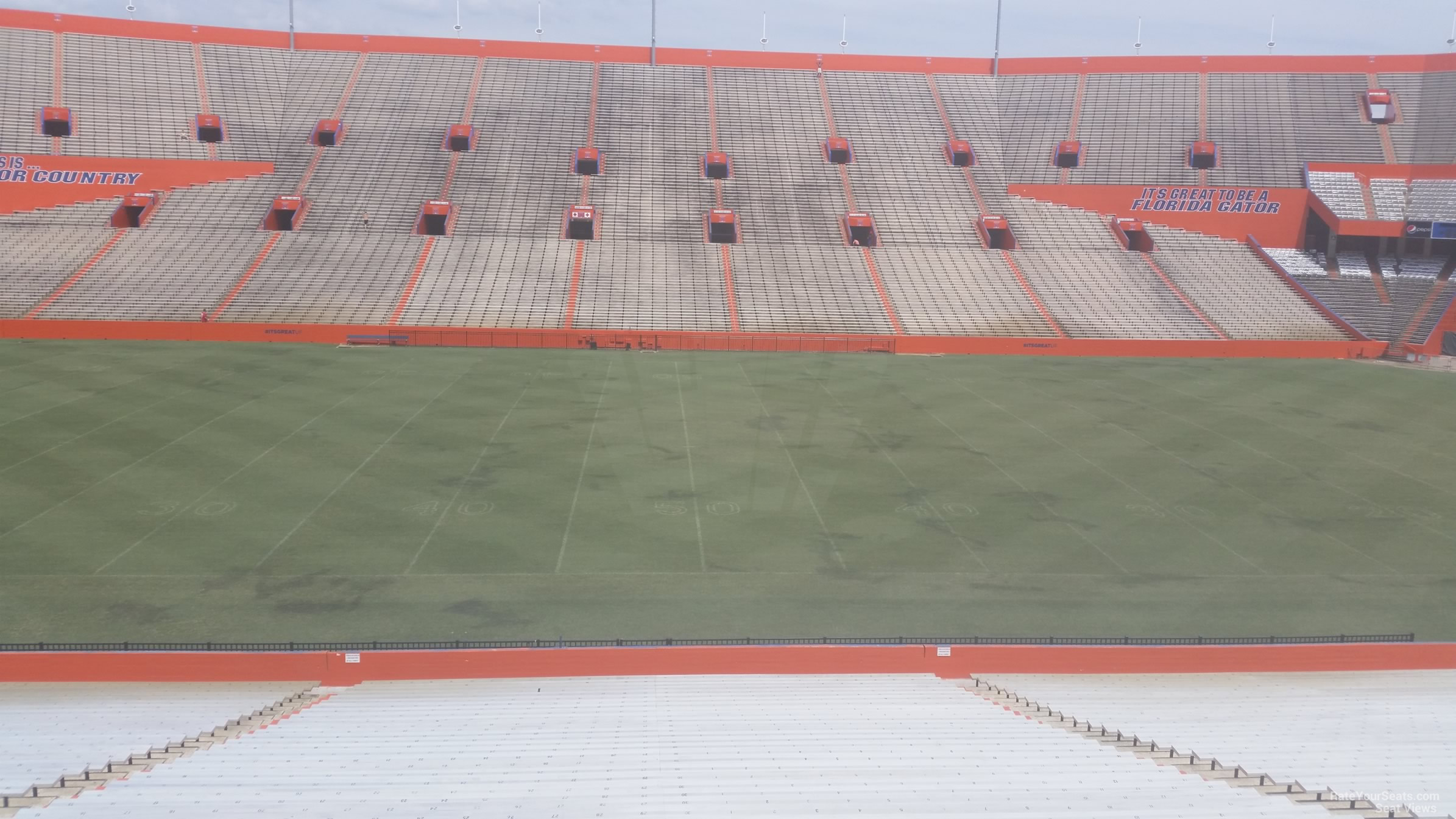 section 10, row 41 seat view  for football - ben hill griffin stadium