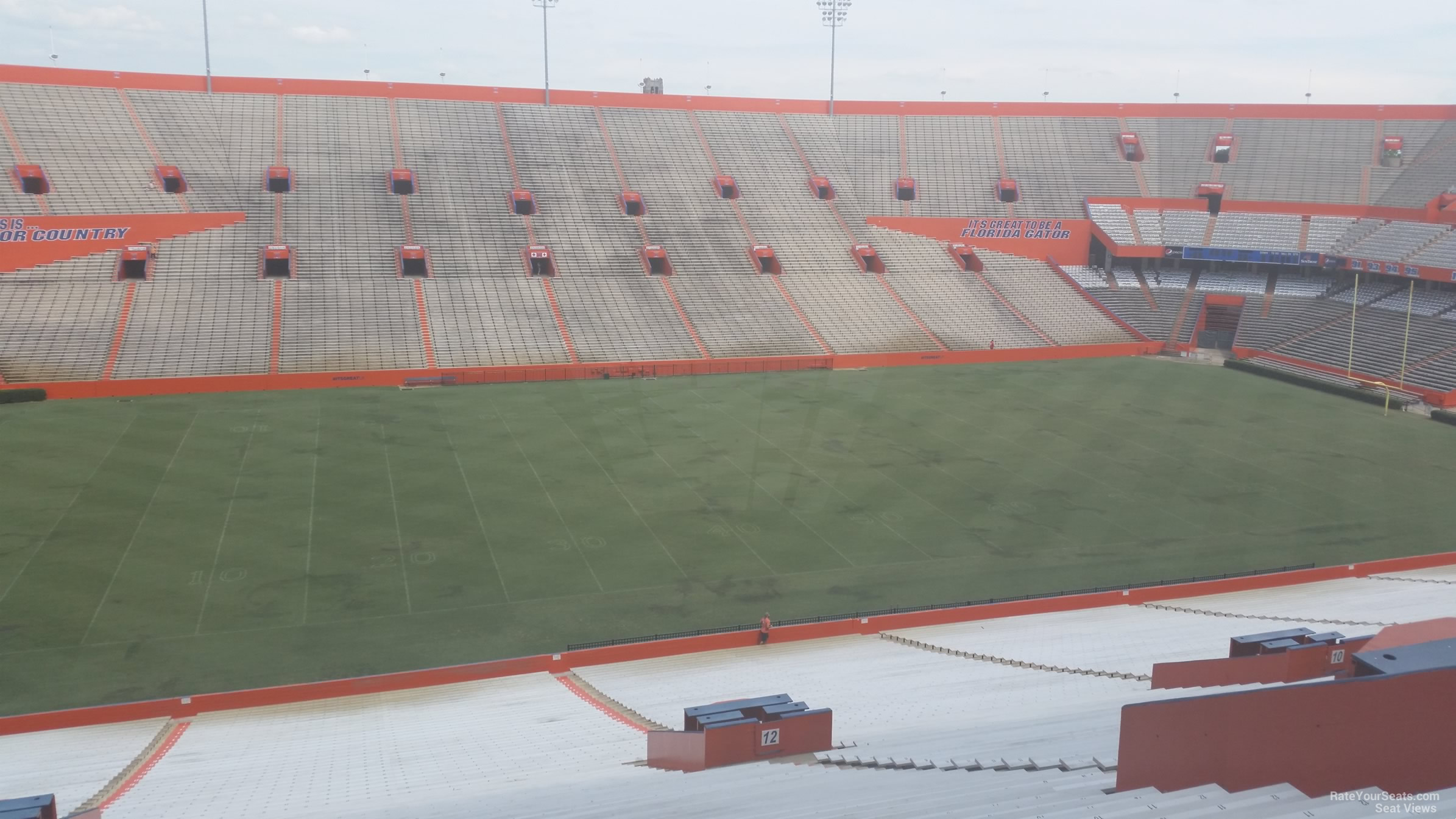 section 13, row 72 seat view  for football - ben hill griffin stadium