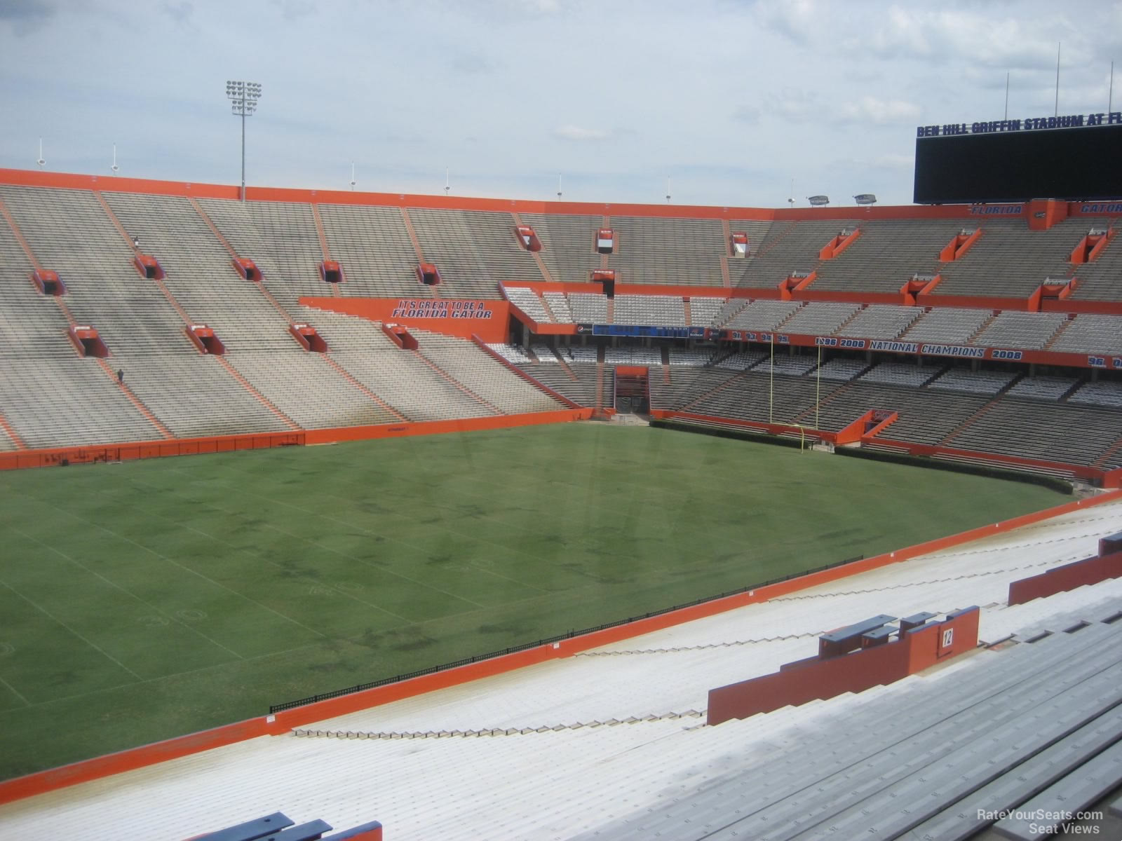 section 15, row 58 seat view  - ben hill griffin stadium