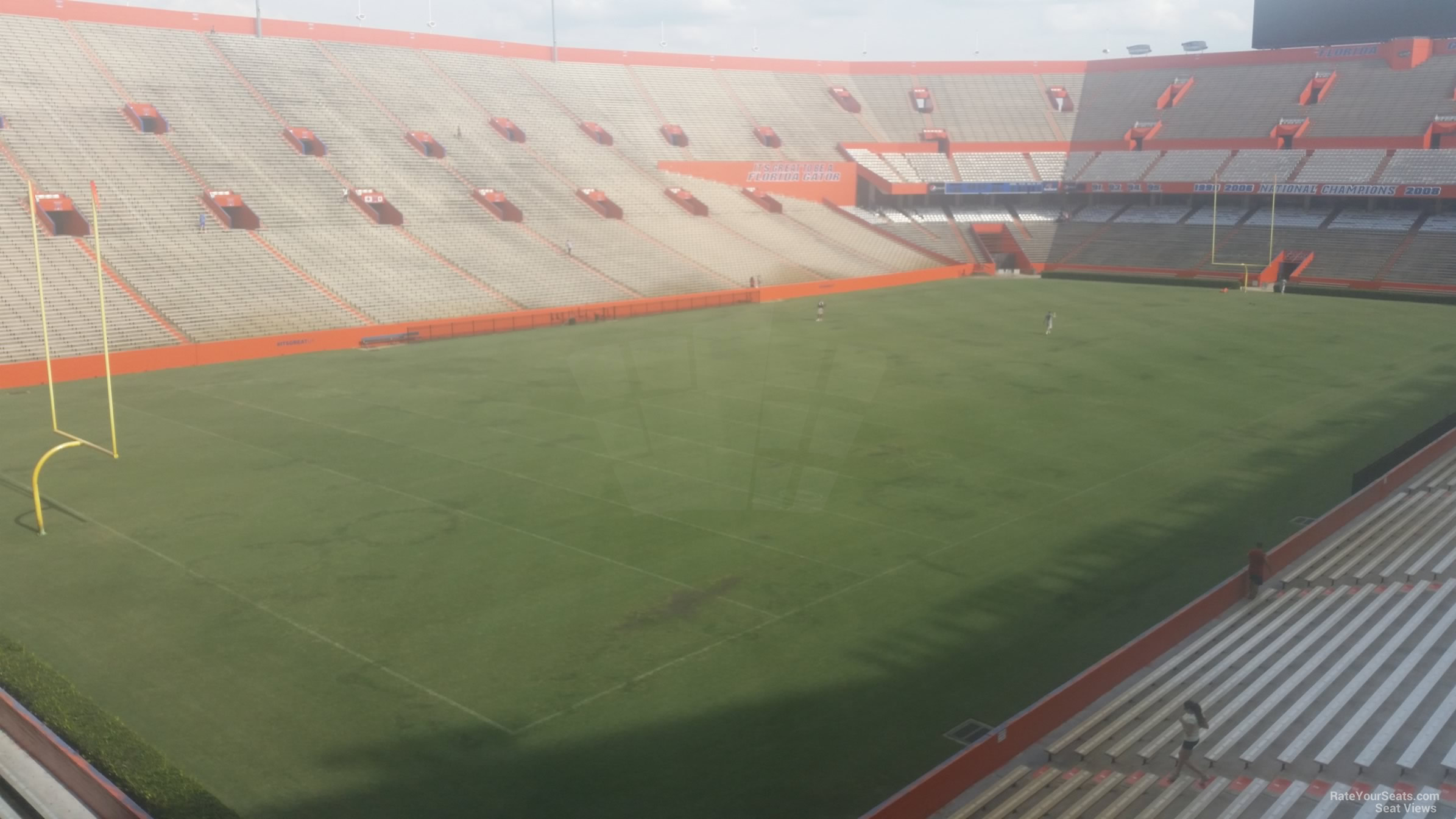 section 218, row 1 seat view for football - ben hill griffin stadium