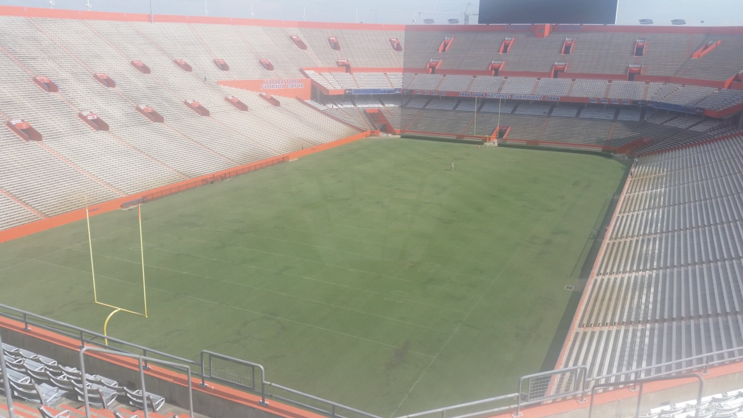 section 321, row 10 seat view  for football - ben hill griffin stadium