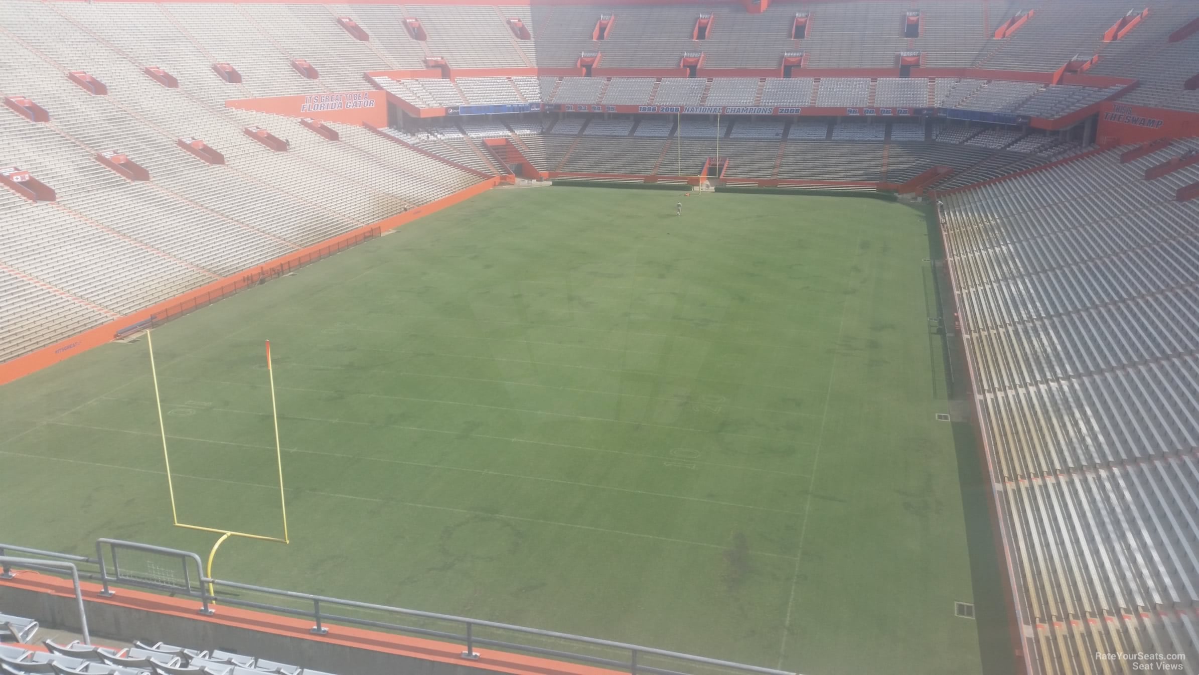 section 322, row 10 seat view for football - ben hill griffin stadium