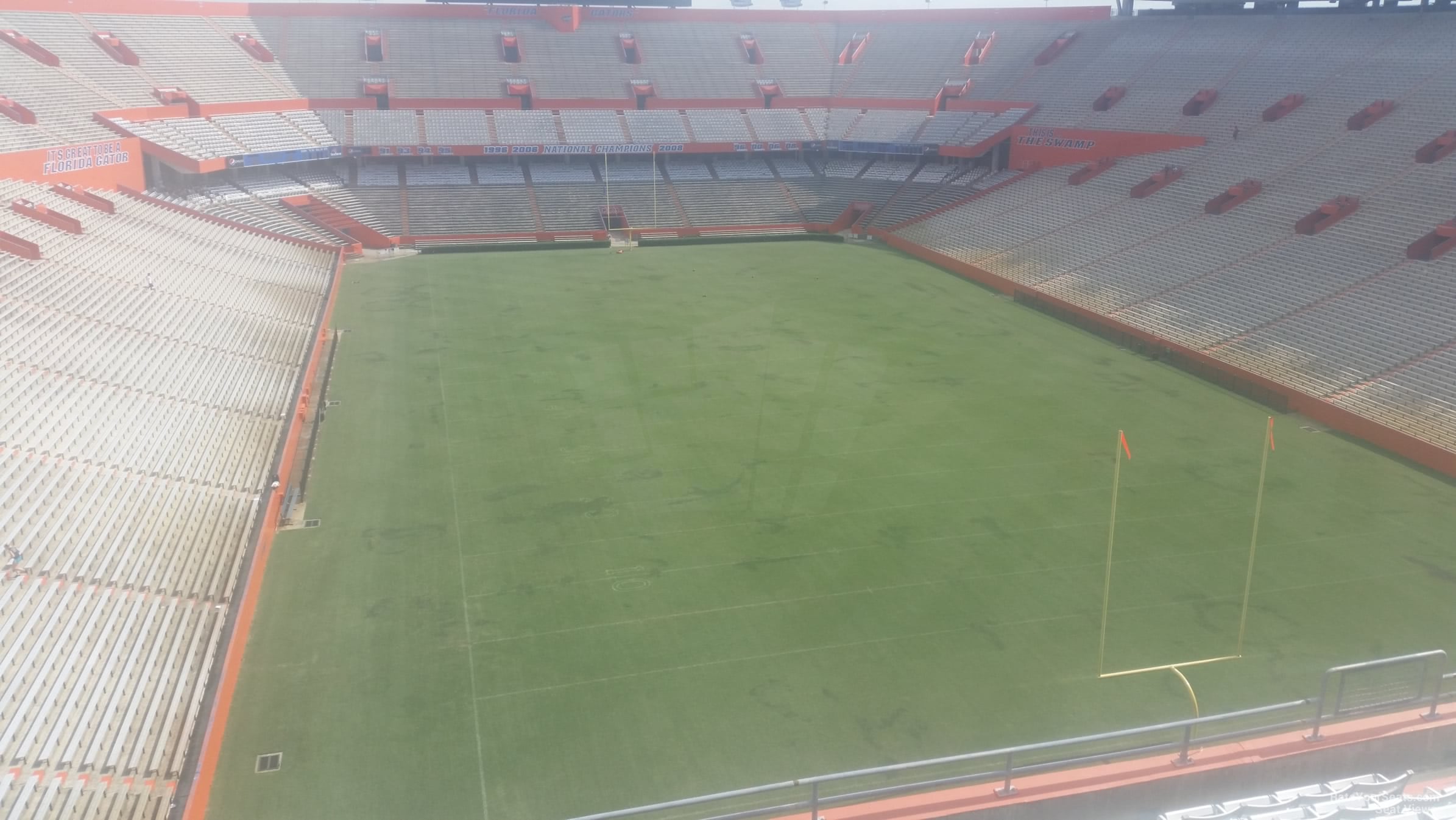 section 326, row 10 seat view  for football - ben hill griffin stadium